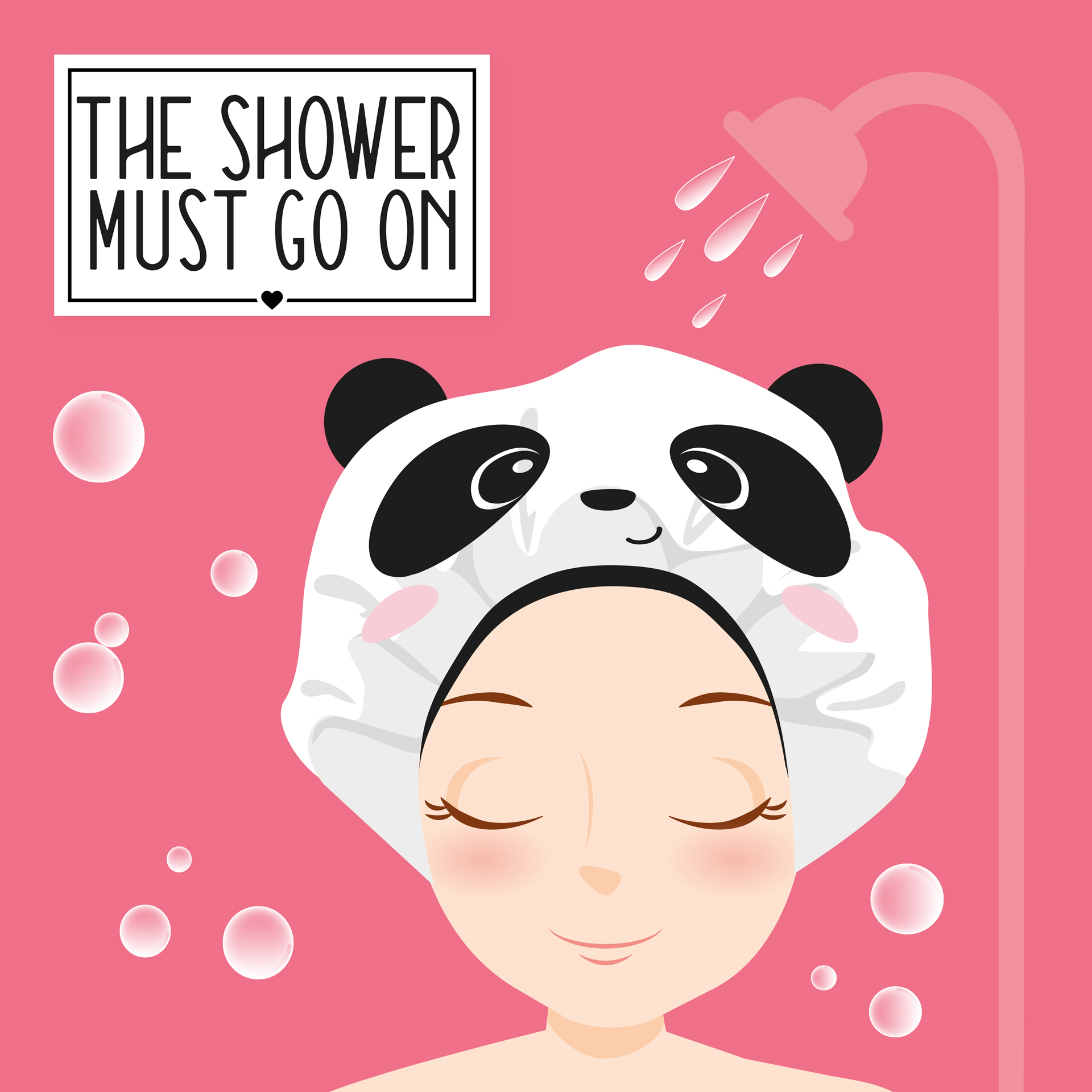 Legami Duschhaube The Shower must go on Panda