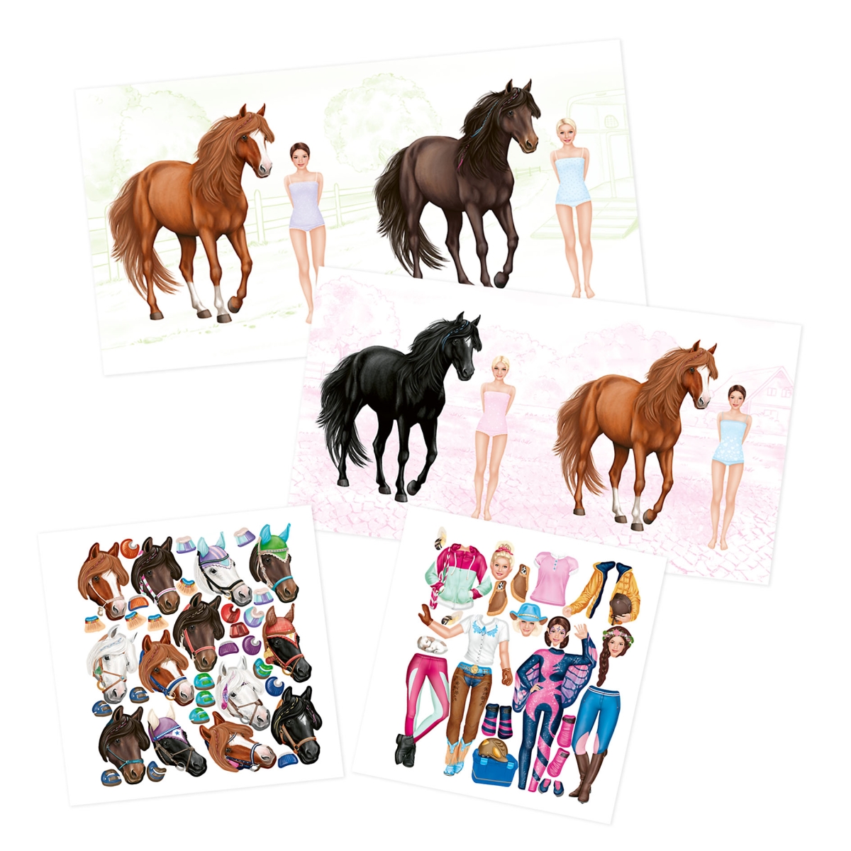Miss Melody Dress me up Pferde Stickerheft Miss Melody Dress me up Pferde Stickerheft