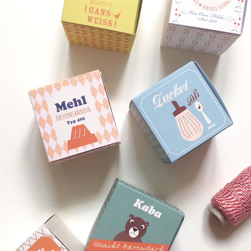 Life is Delicious Bastelbogen DIY Verpackungen für Kinderkaufladen