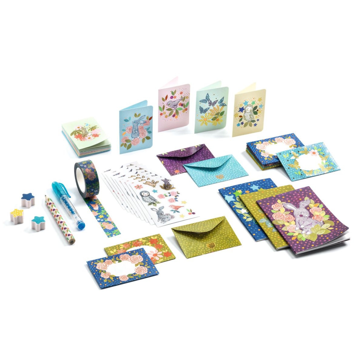 Djeco Mini Geschenkbox Briefpapier Elodie