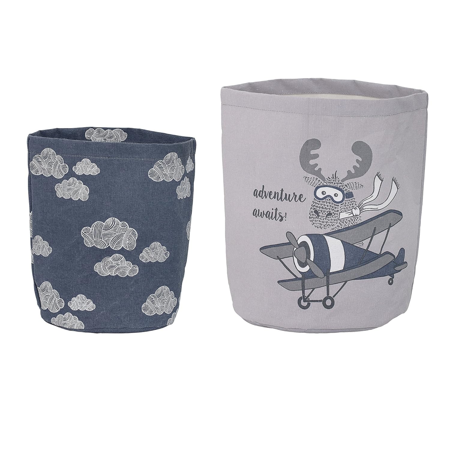 Bloomingville Aufbewahrungskorb 2er Set blau