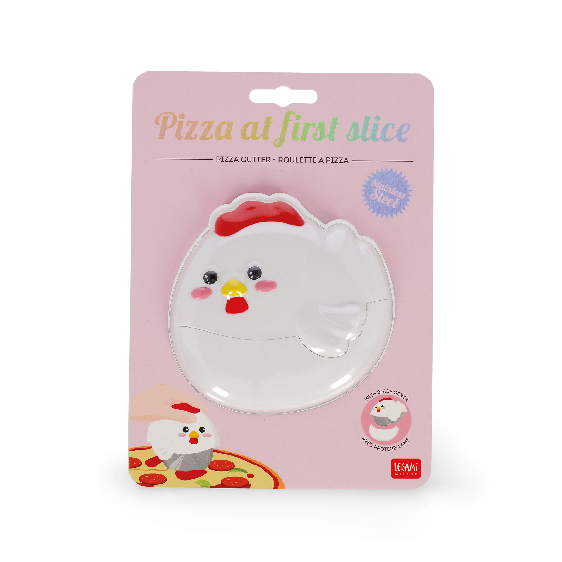 Legami Pizzaschneider Pizza at First Slice Hen Huhn 
