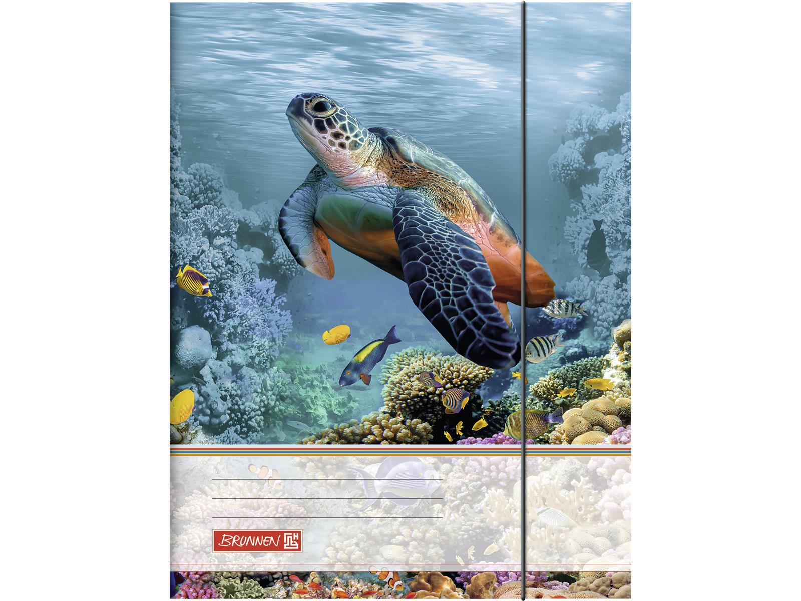 Brunnen Sammelmappe A4 Tiere mit Gummizug sortiert