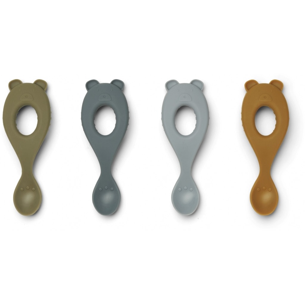 Liewood Soft Baby Silikon Löffel 4er Pack Blue