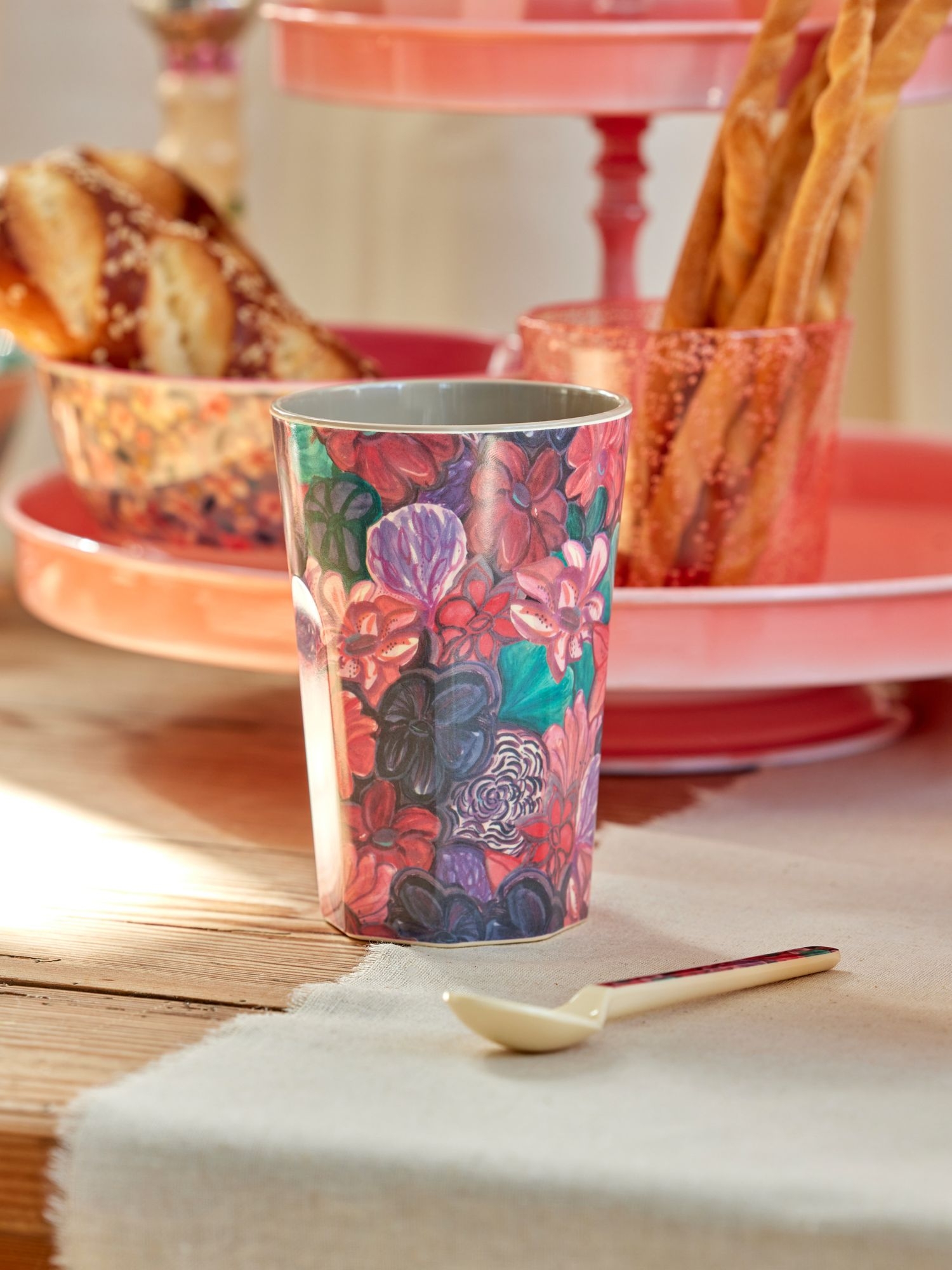 Elfenstall Rice Becher mit Wunsch-Namen personalisiert Large Forest Flower