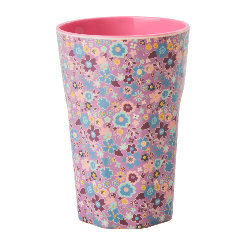 Elfenstall Rice Becher mit Wunsch-Namen personalisiert Large Lavender Fall Floral
