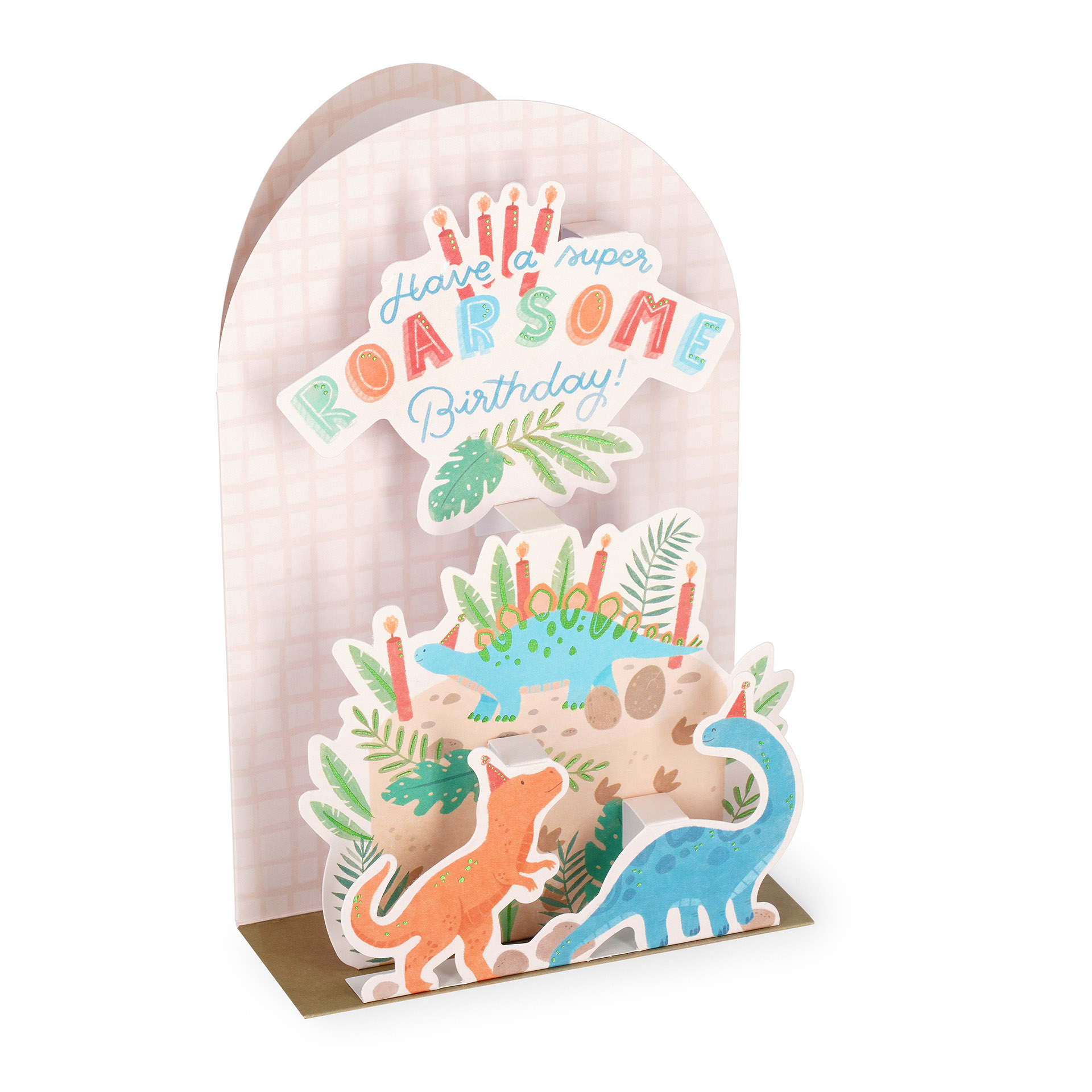 Legami Pop-Up Glückwunschkarte Grußkarte Happy Birthday Geburtstagskuchen Dino