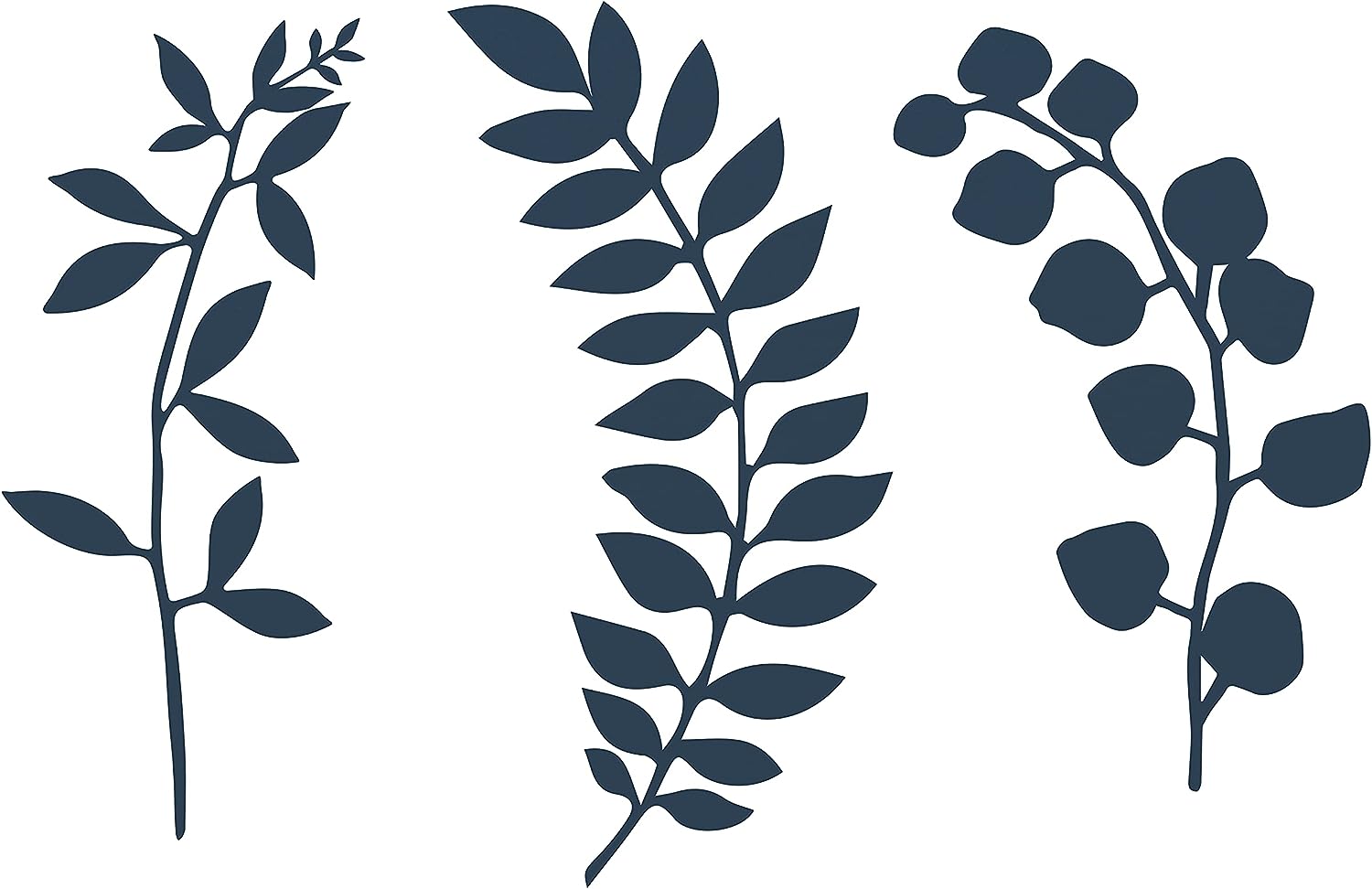 PartyDeco Hochzeitsdeko Tischdekoration Papierzweige Navy blue Blau