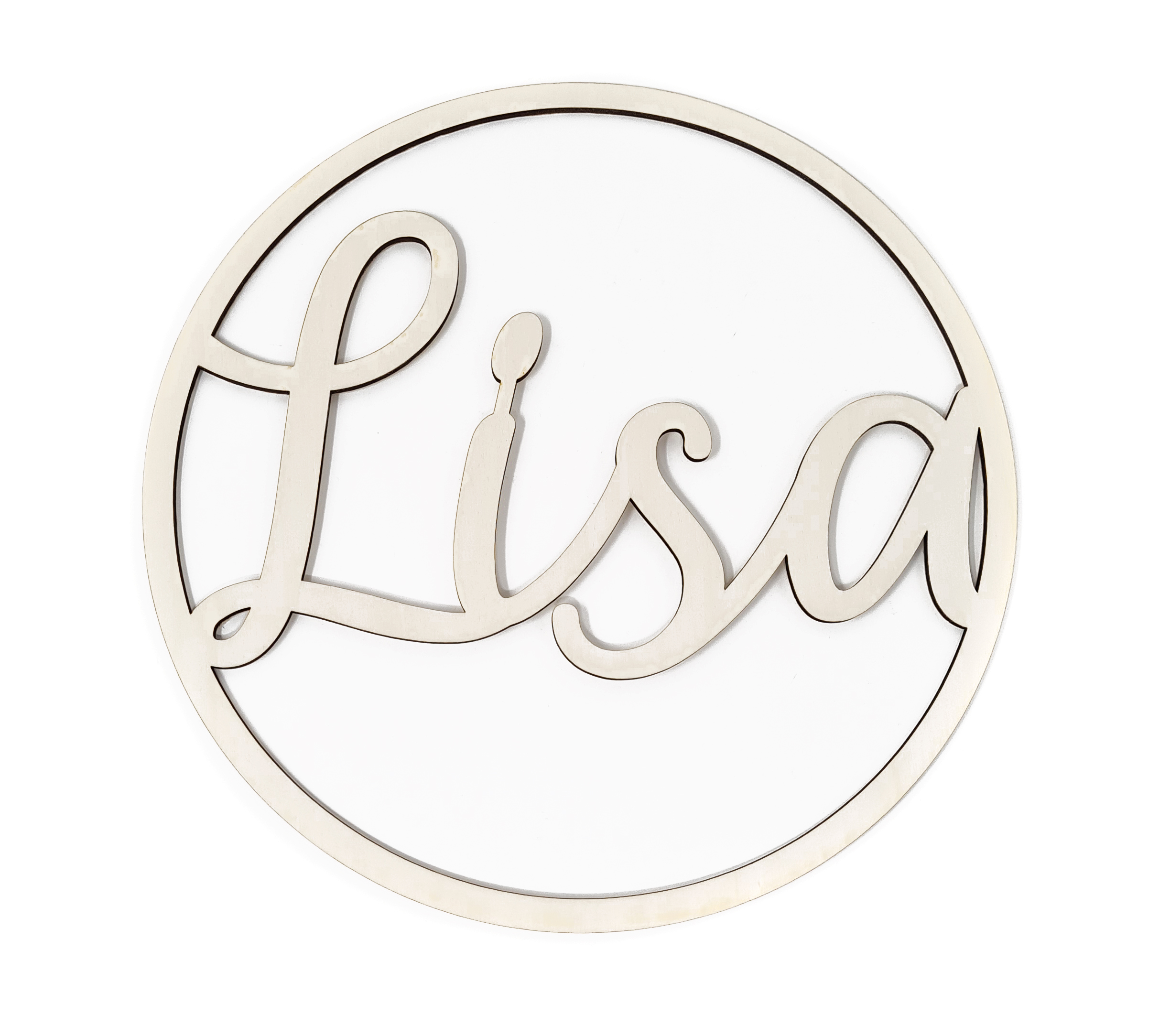 Personalisiertes Holzschild rund Traumfänger mit Wunschname zum Basteln 27 cm Personalisiertes Holzschild rund Traumfänger mit Wunschname zum Basteln 27 cm