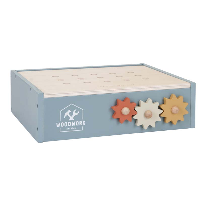 Little Dutch Spiel Mini Werkbank aus Holz blau Little Dutch Spiel Mini Werkbank aus Holz blau