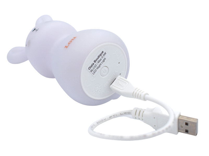 Olala Nachtlicht LED Micro USB Häschen weiß Olala Nachtlicht LED Micro USB Häschen weiß