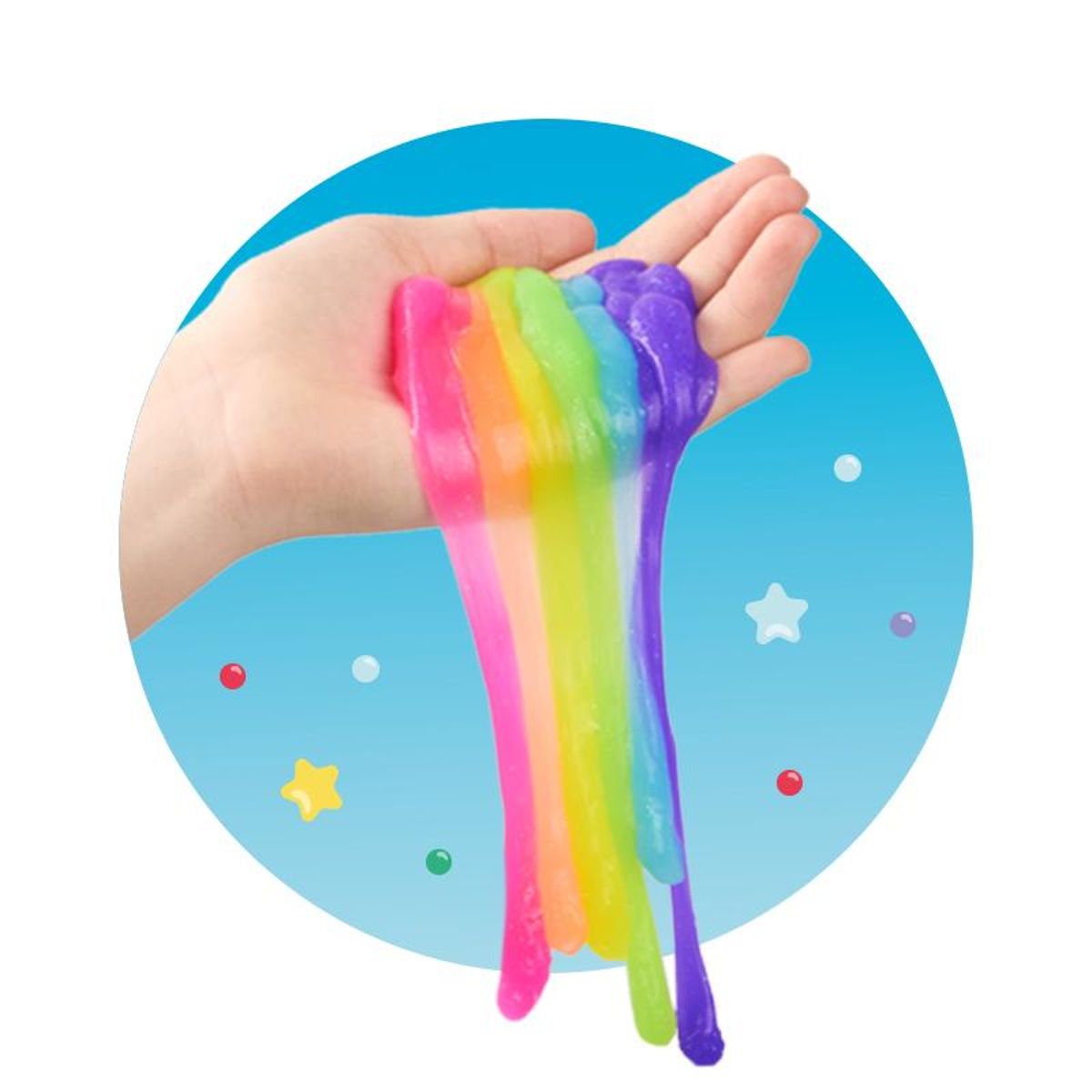 Trendhaus Rainbow Power Glitzer Glibber Knet Set 6 x 15g 