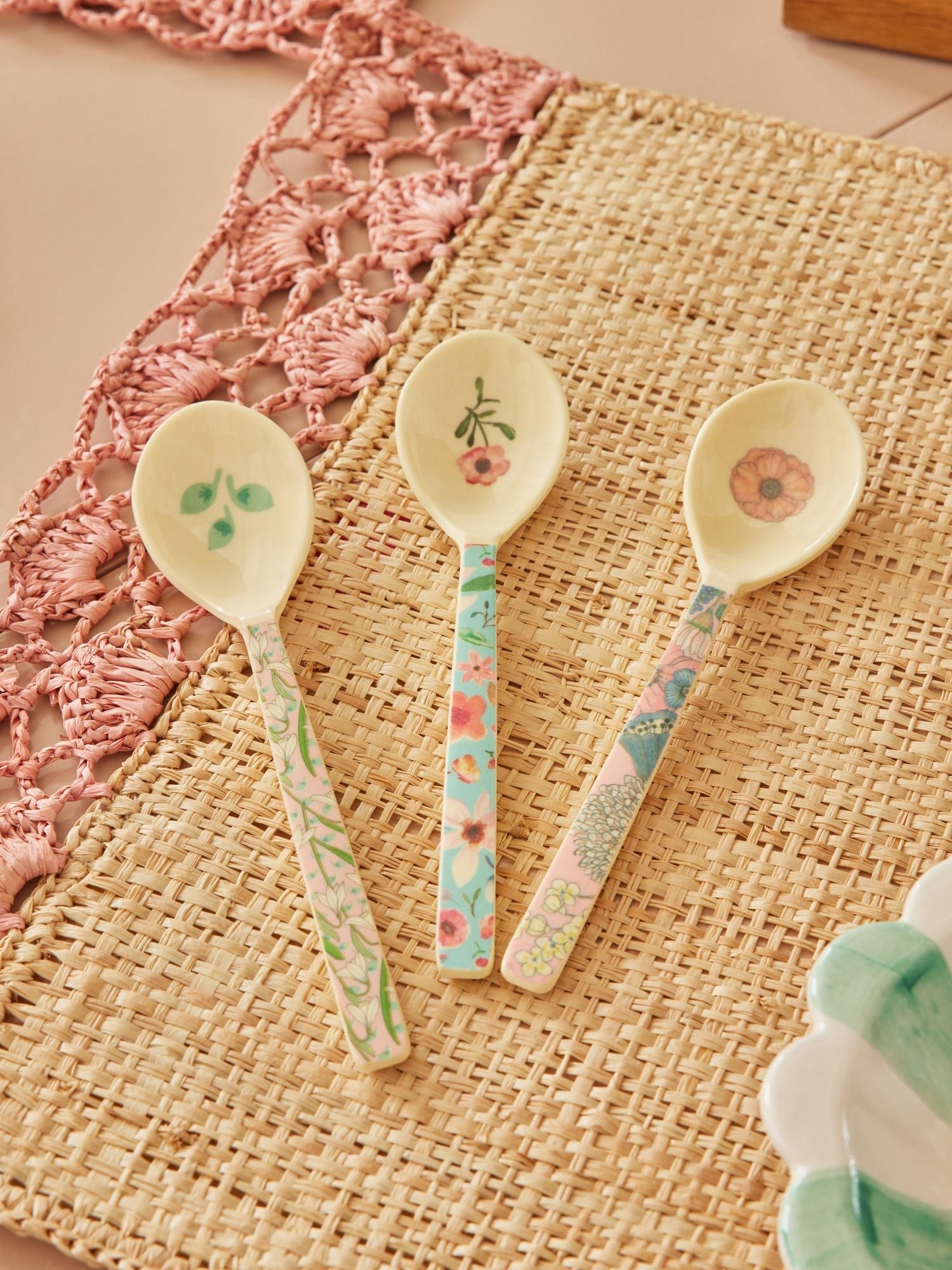 Rice Kaffee Melaminlöffel Löffel Flower Print 6er Set