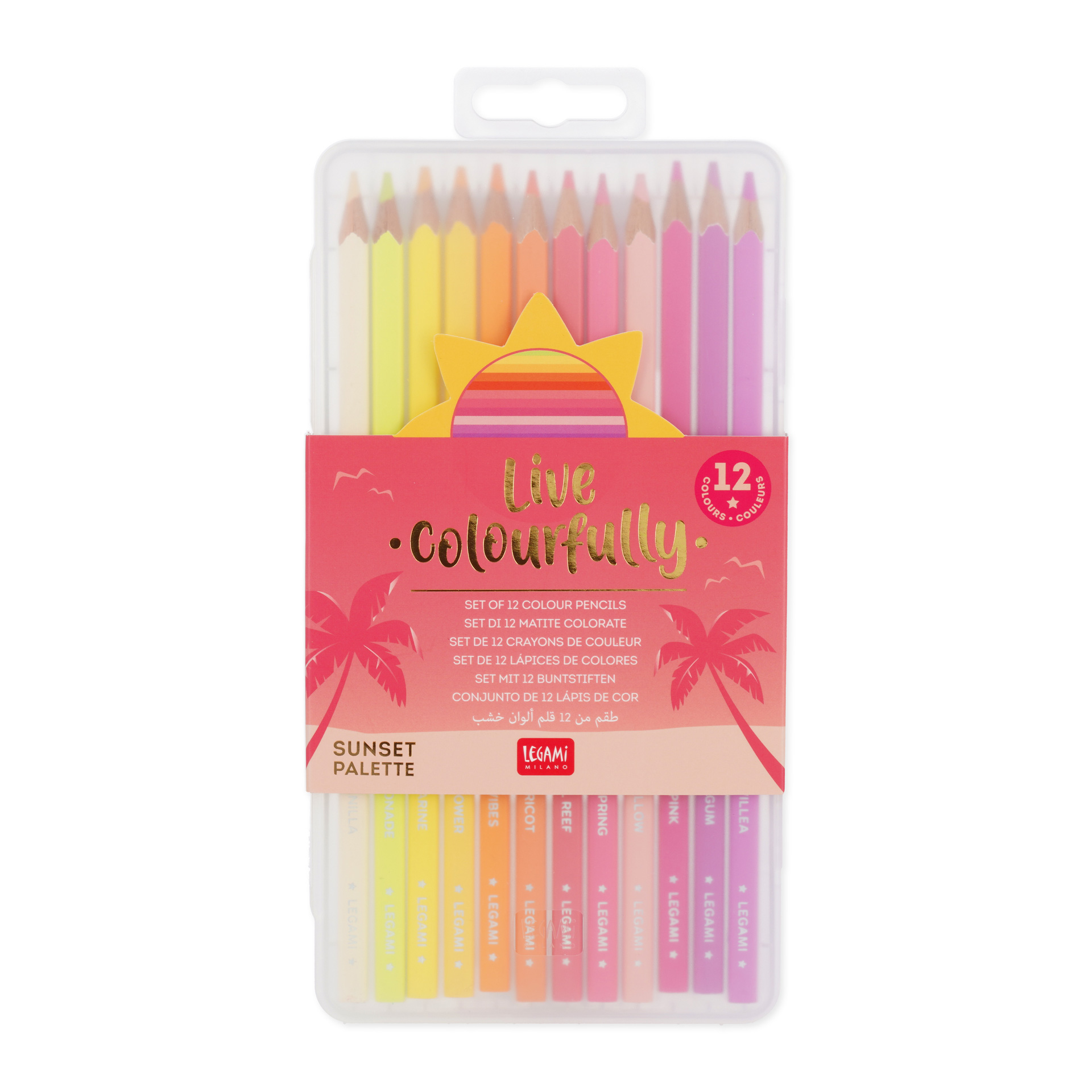 Legami Buntstifte 12er Set Sunset Palette