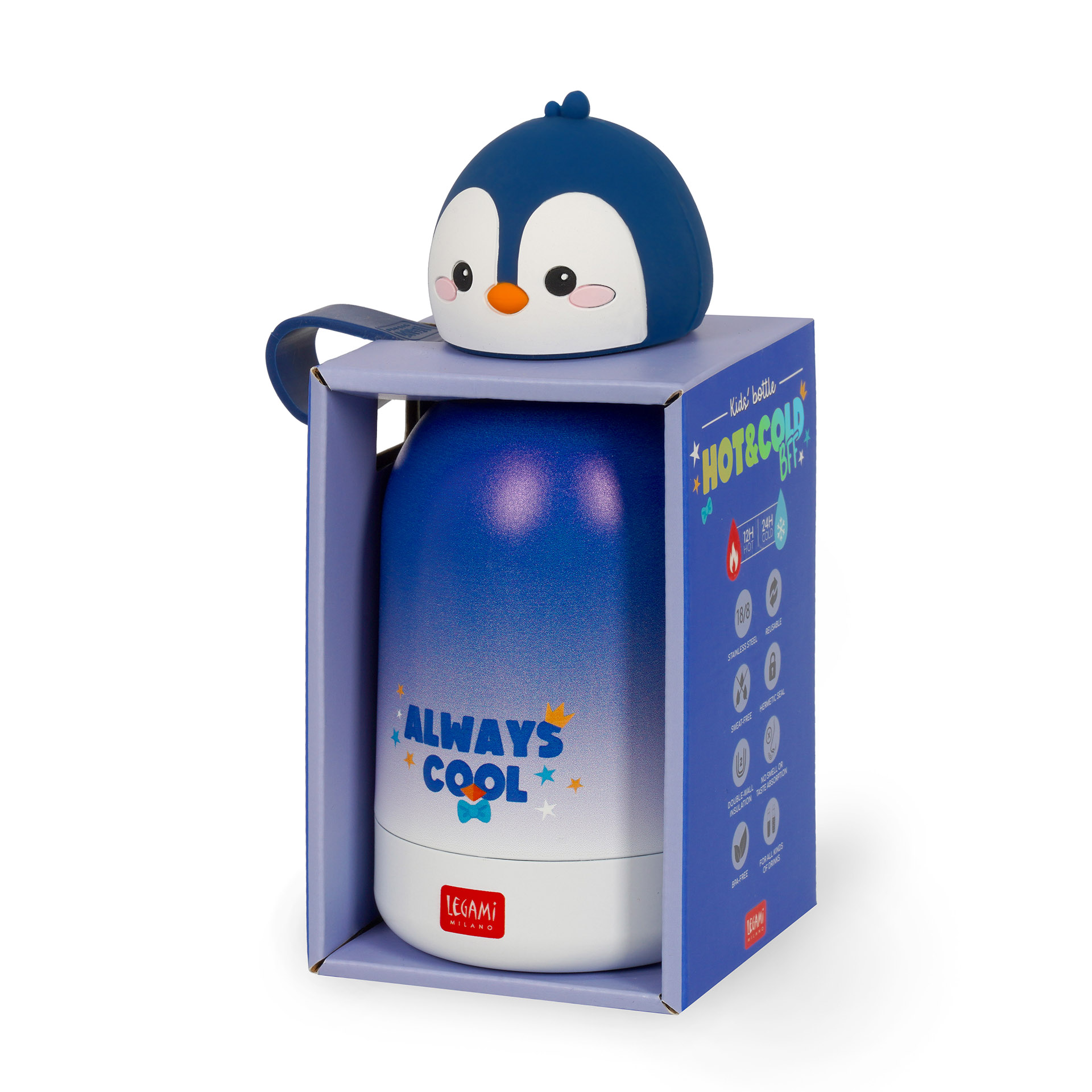 Legami Thermosflasche für Kinder Hot & Cold BFF Pinguin
