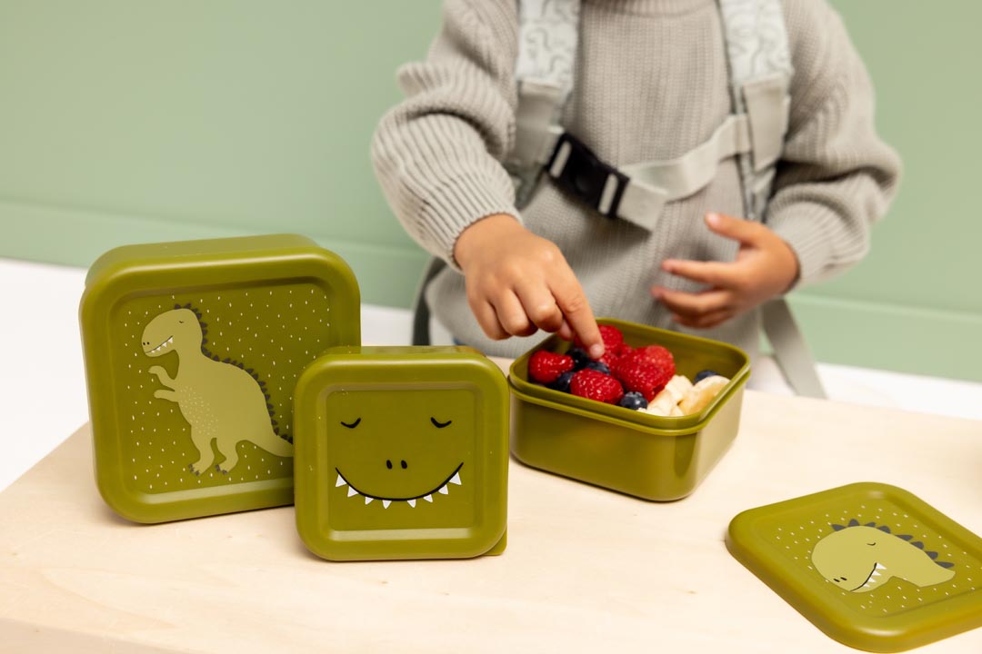 Trixie Baby Lunchbox Snackbox aus Kunststoff 3er Set Mr Dino Trixie Baby Lunchbox Snackbox aus Kunststoff 3er Set Mr Dino