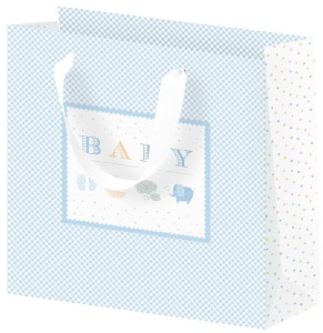 Geschenktasche Geschenktüte Baby Boy Blau