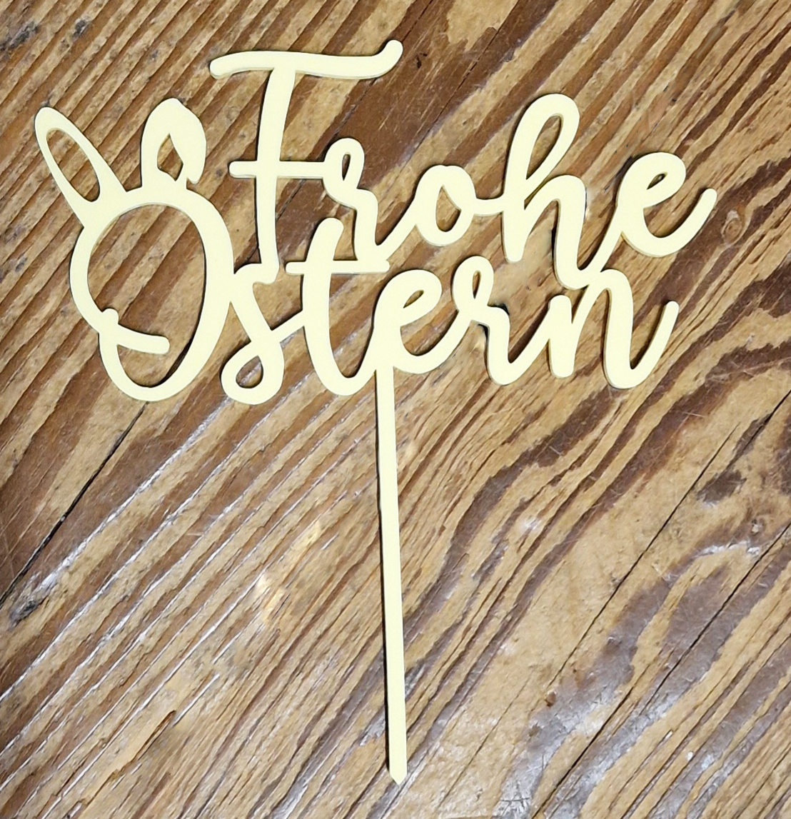 Kuchentopper für Ostern aus Acryl Frohe Ostern Kuchentopper für Ostern aus Acryl Frohe Ostern