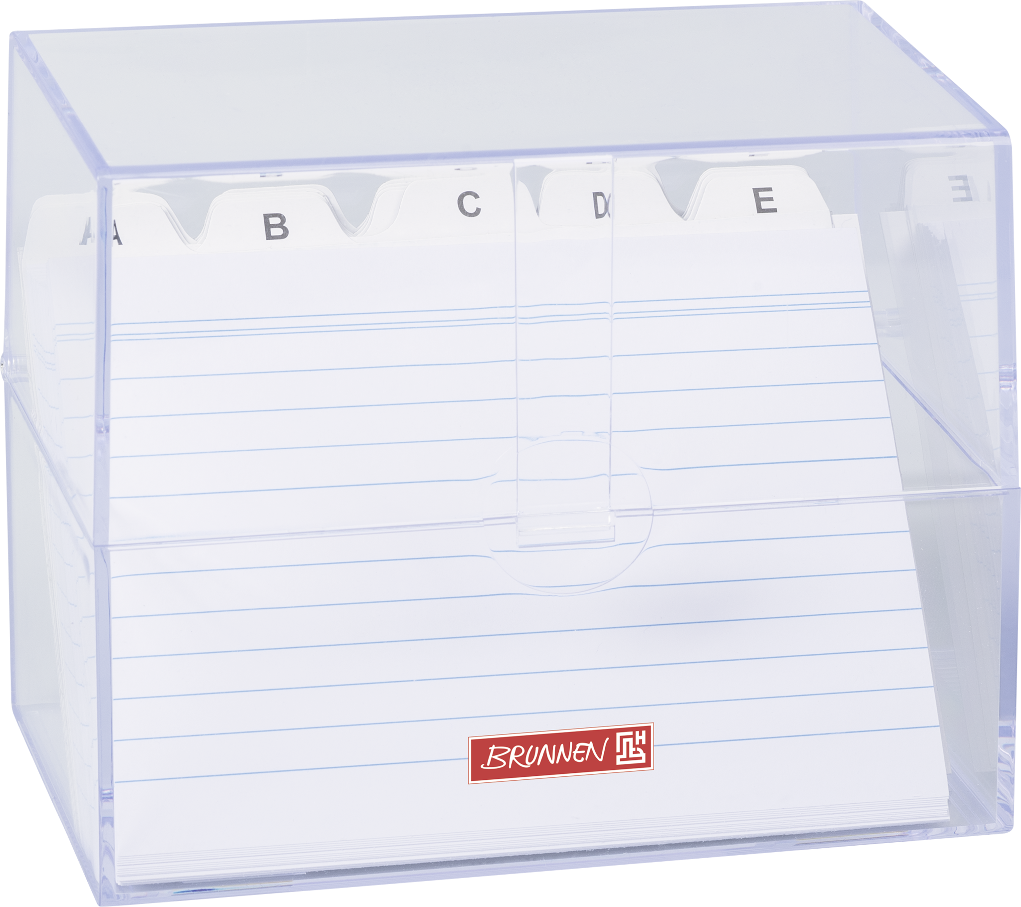 Brunnen Kartei Box für Karteikarten A6 transparent