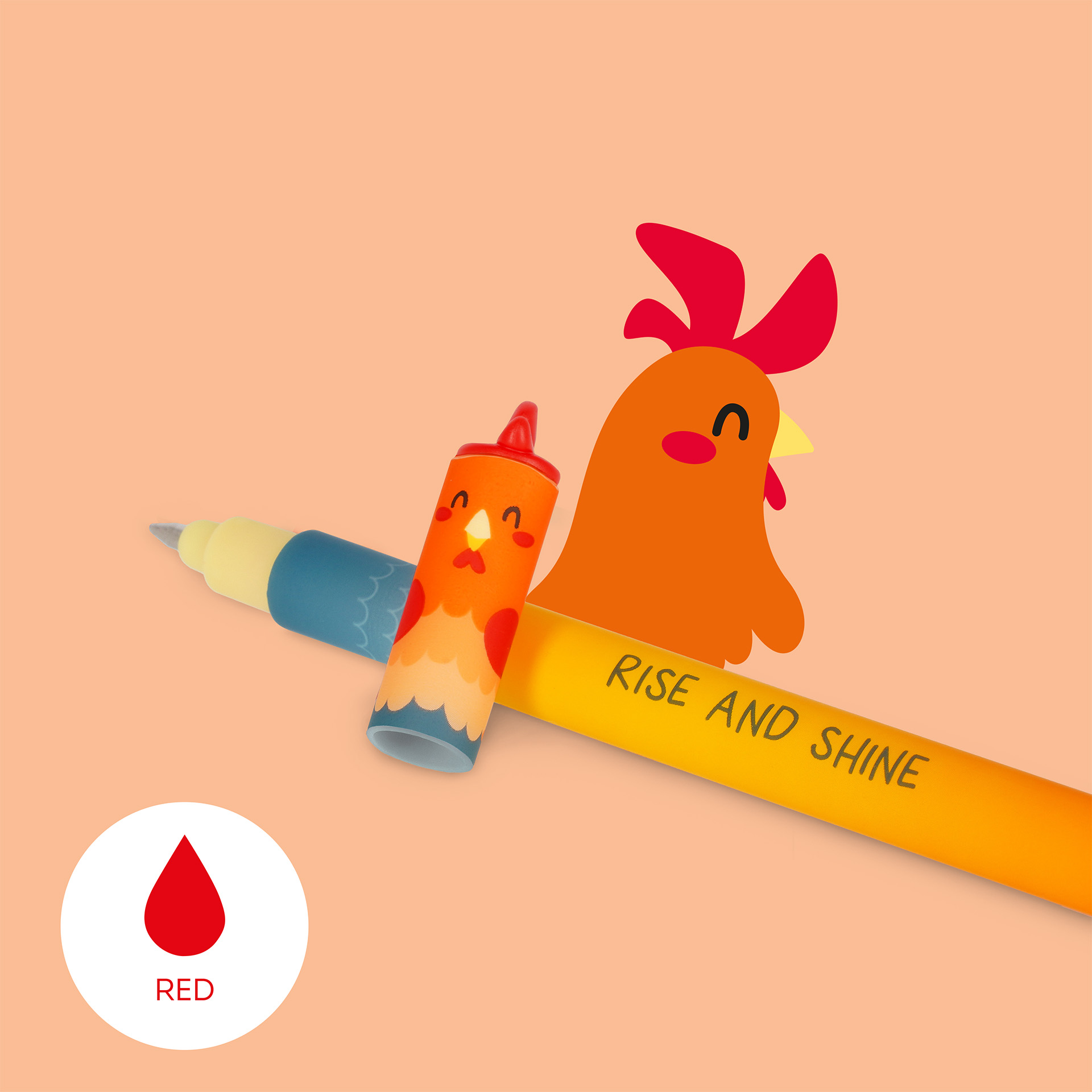 Legami Löschbarer Gelstift Gel Pen Rooster Hahn