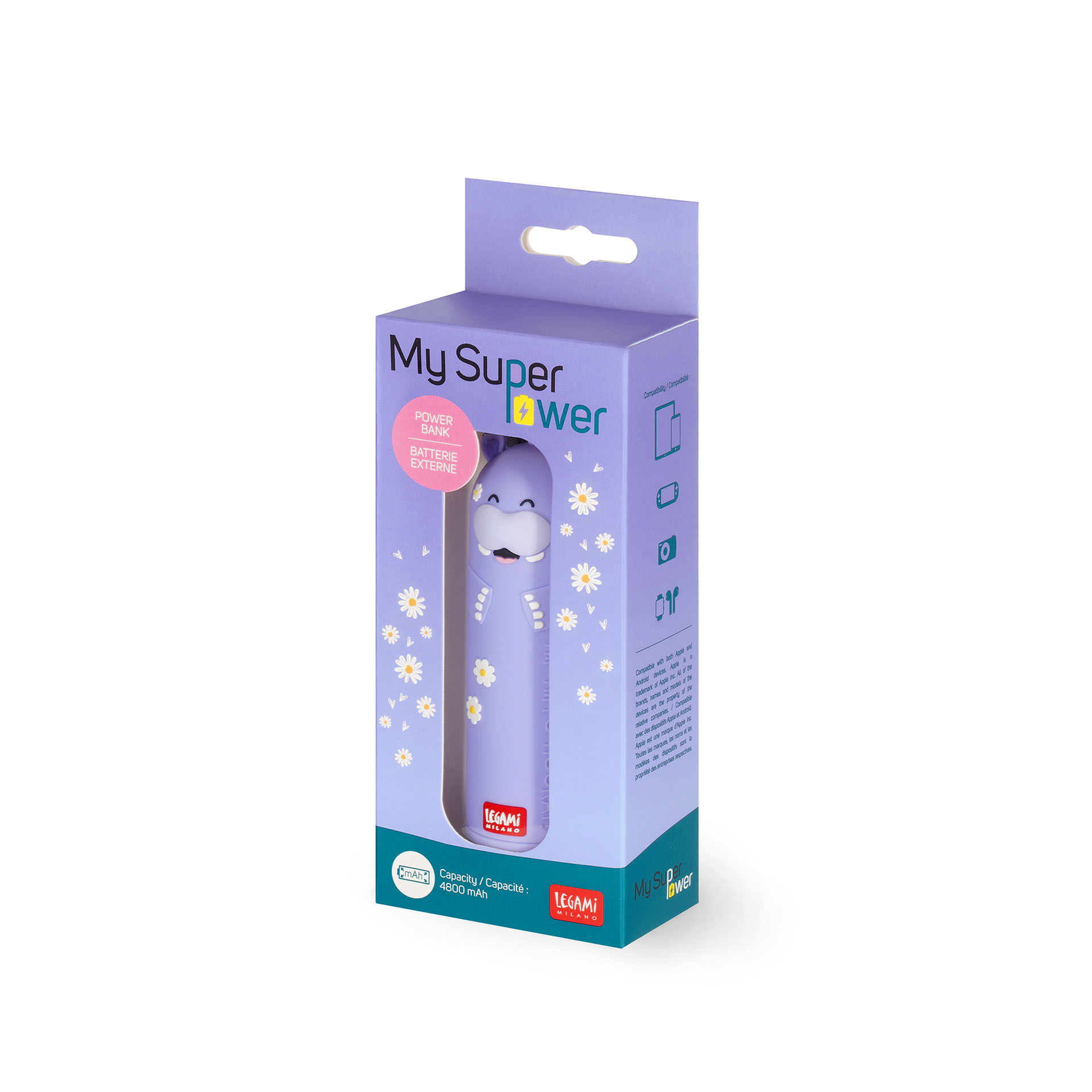Legami Powerbank - My Super Power Hippo Nilpferd