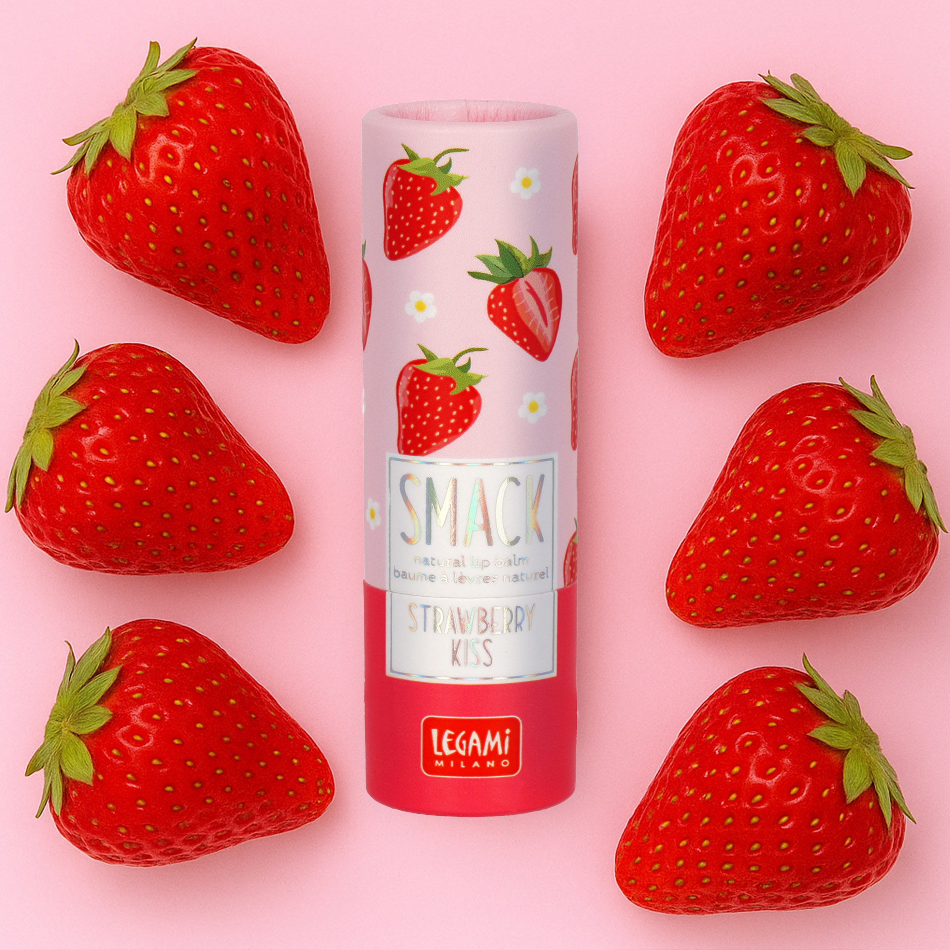 Legami Lippenpflegestift Smack Strawberry Erdbeere