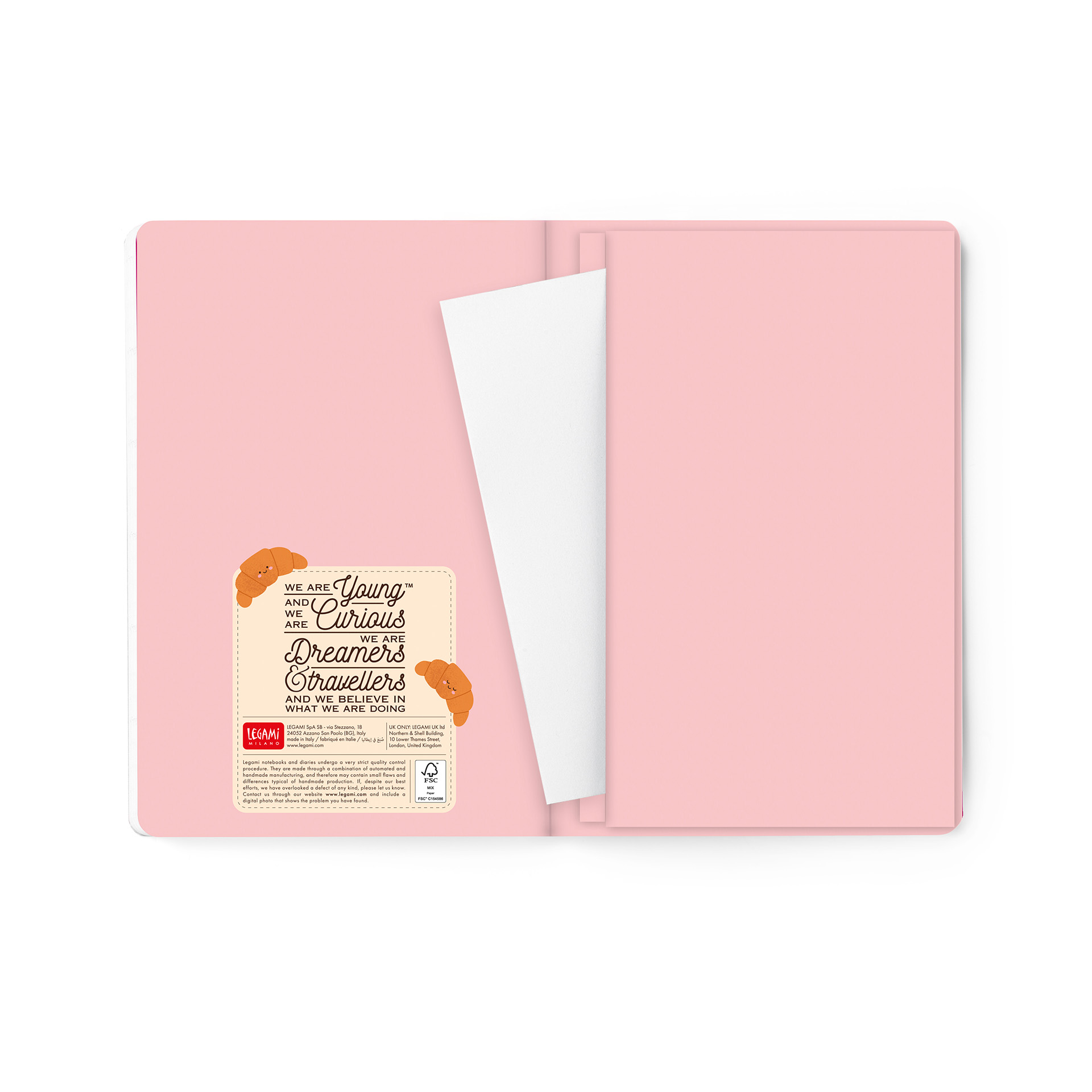 Legami Kalender Wochenplaner für 12 Monate Medium 2027 Croissant