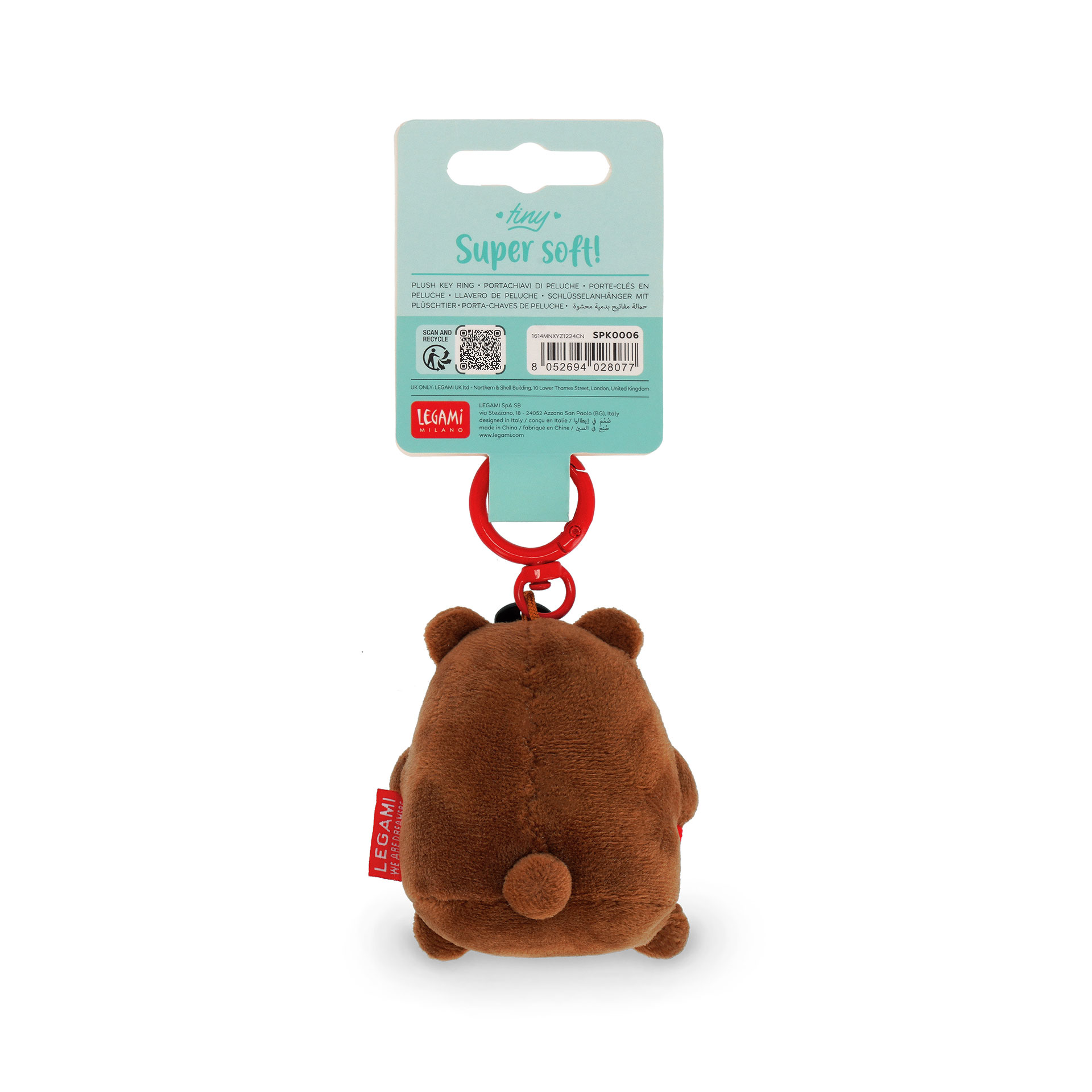 Legami Plüsch-Schlüsselanhänger Super Soft Teddy Bear Bär