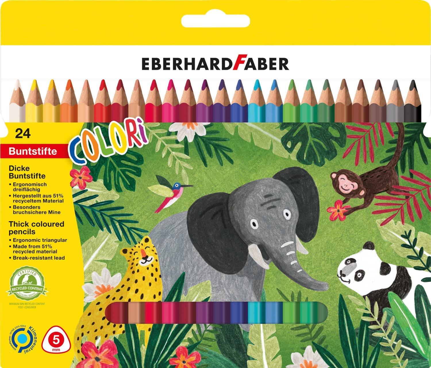 Eberhard Faber Dicke Buntstifte 24 Stück, 511425