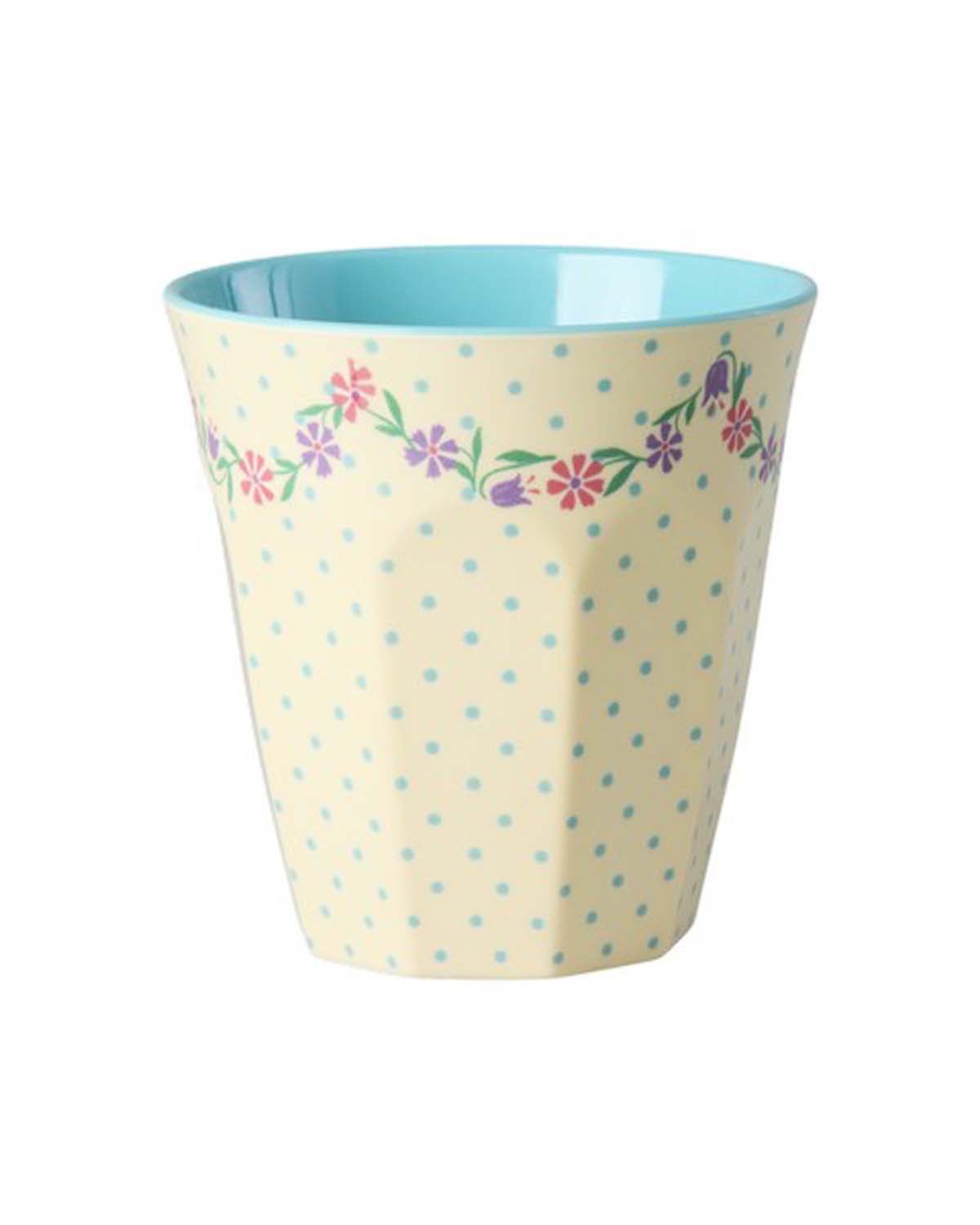 Rice Trinkbecher Melaminbecher Dots and Flowers Print Medium