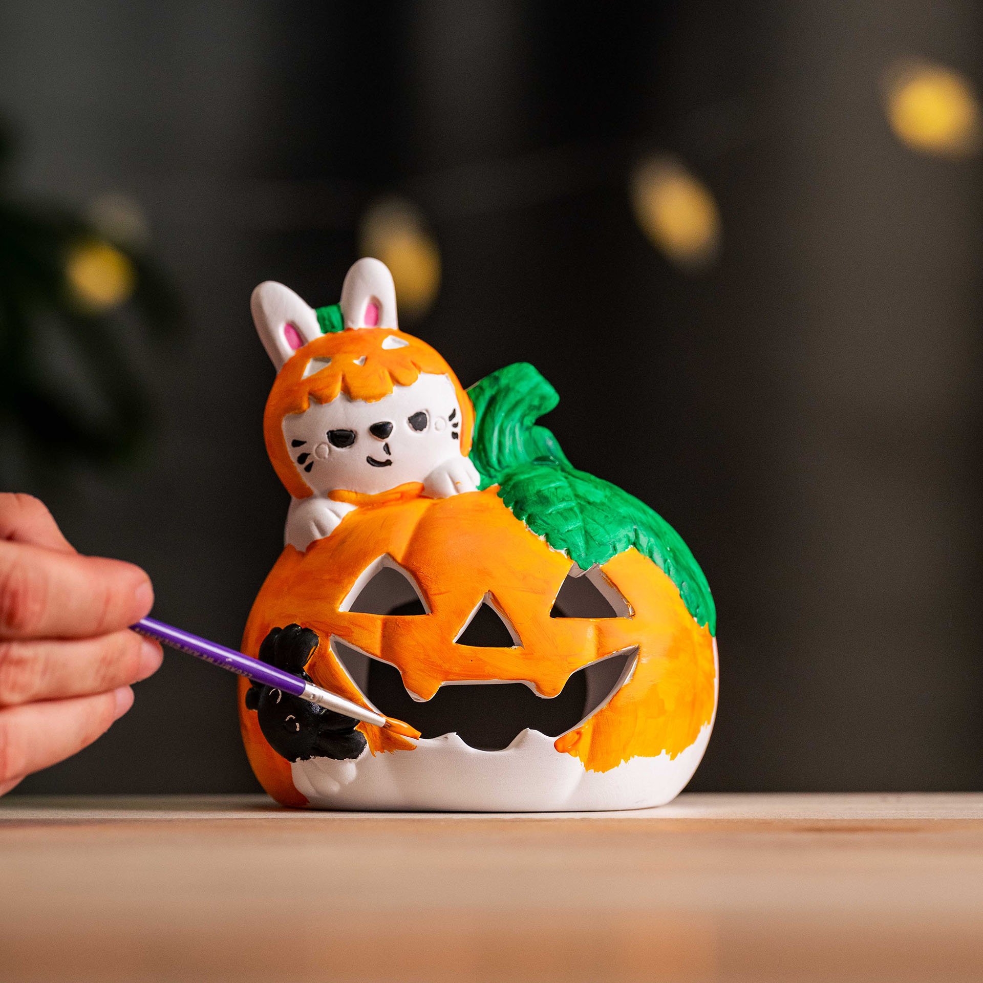 Legami Halloween Kerzenhalter Deko Set Paint your Halloween Bunny
