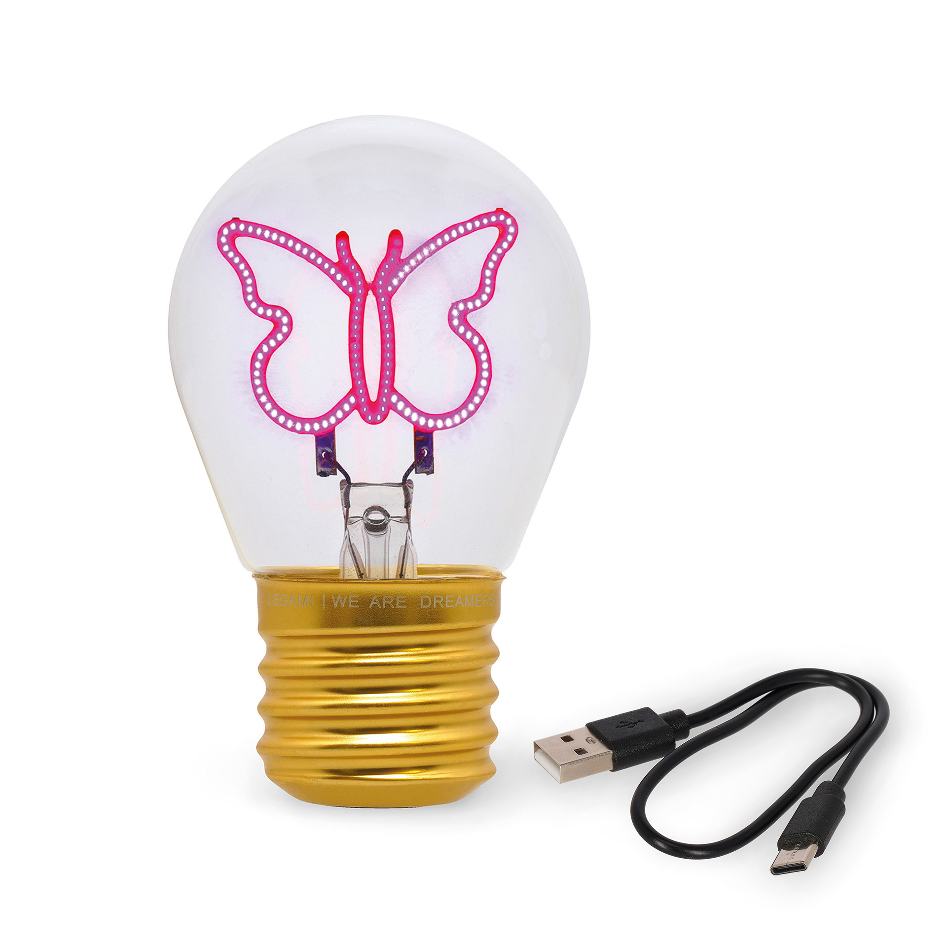 Legami Tischlampe in Glühbirnendesign Bulb Fiction Butterfly Schmetterling Legami Tischlampe in Glühbirnendesign Bulb Fiction Butterfly Schmetterling