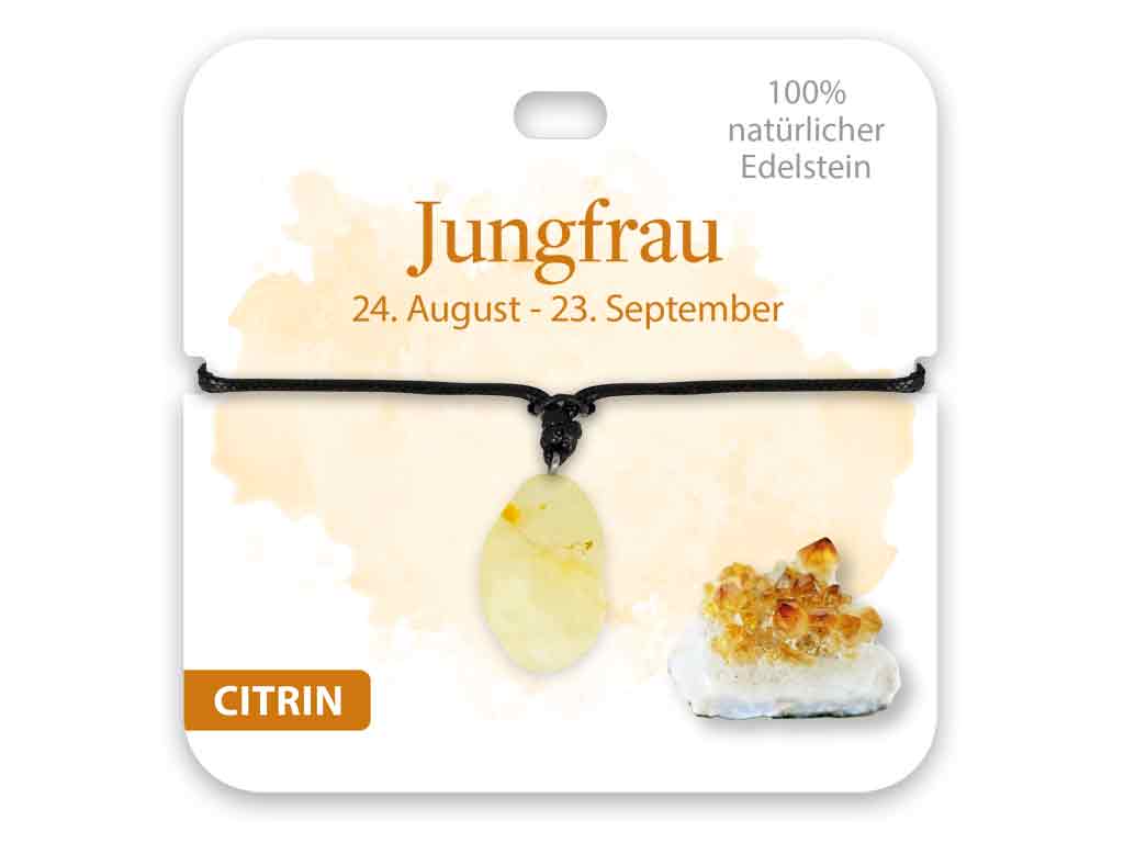 BB Klostermann Edelstein Kette Citrin Sternzeichen Jungfrau