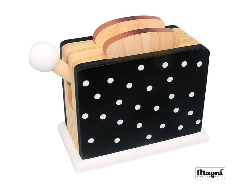 Magni Holz-Toaster mit Pop-Funktion mit Toastscheiben in schwarz