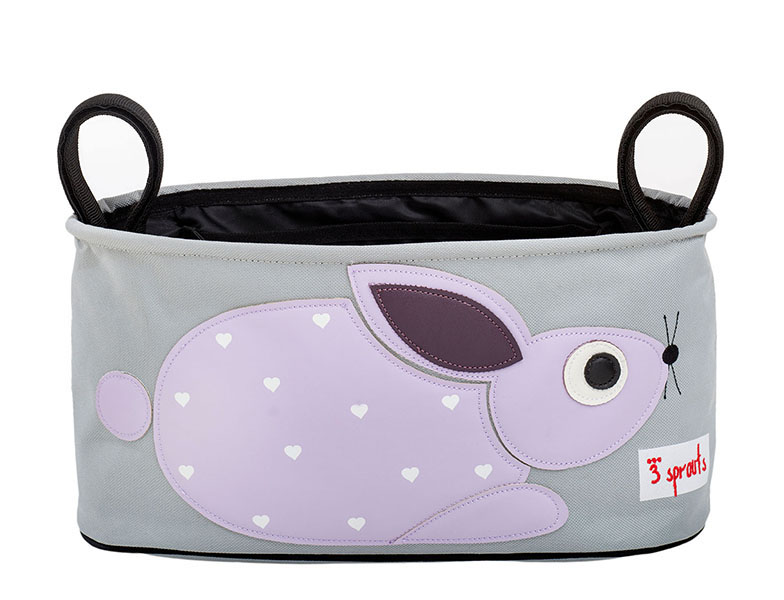 3 Sprouts Kinderwagentasche Kinderwagenorganizer Hase Kaninchen lila