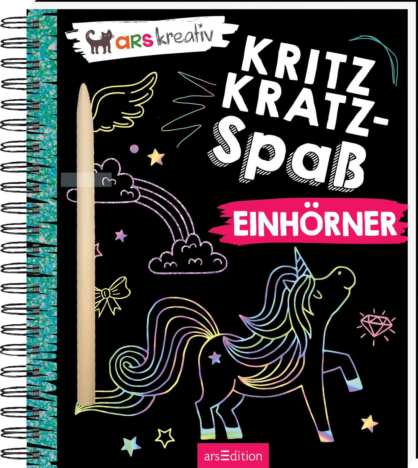 Kritzkratz-Spaß Kratzbilder Einhörner
