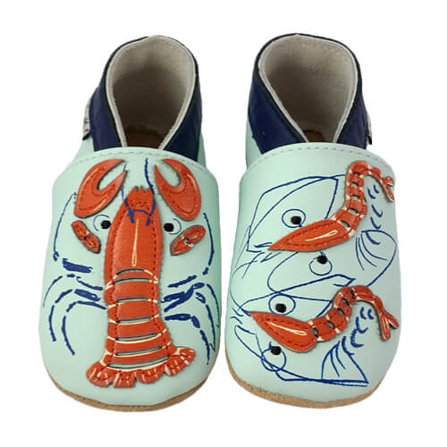Lait et Miel Leder-Krabbelschuhe Hummer 18-24 Monate