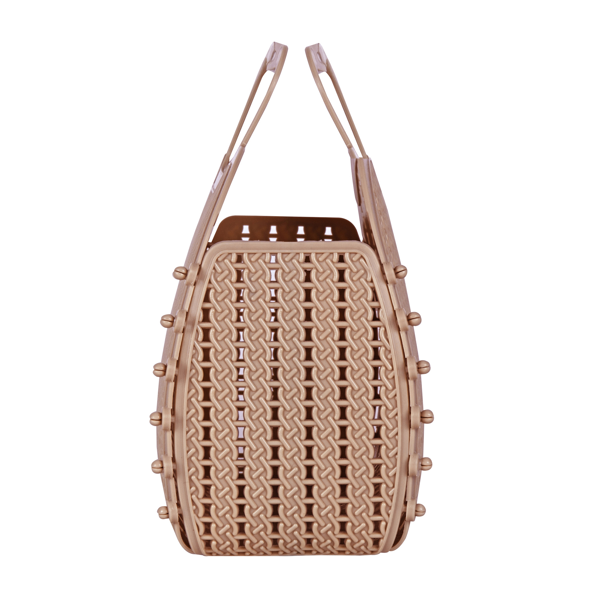 Ay-Kasa Korb Basket Plastik-Korb warm taupe braun klein Ay-Kasa Korb Basket Plastik-Korb warm taupe braun klein