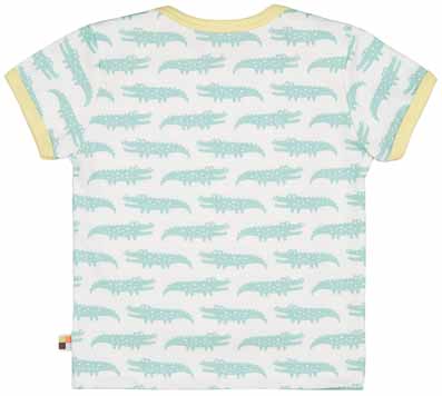 Loud + Proud Kinder T-Shirt Krokodil mint gelb 62/68