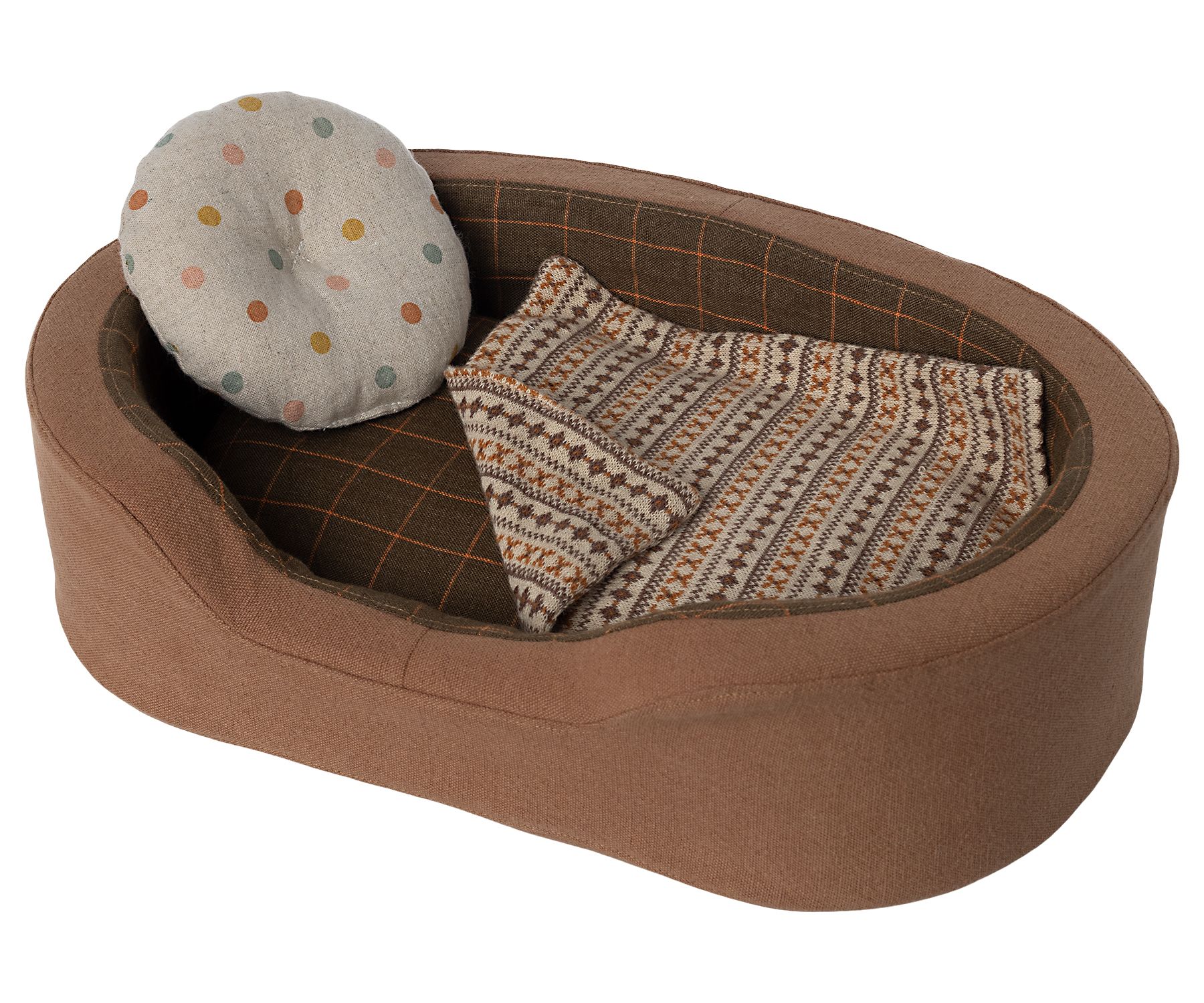 Maileg Hundekorb Puppenzubehör Braun