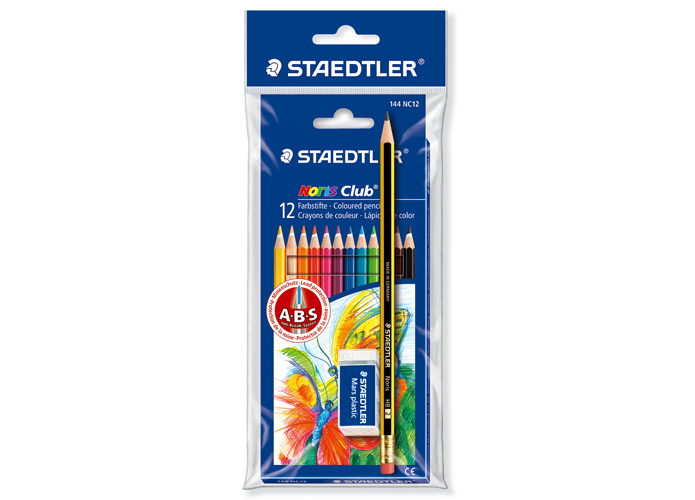 Staedtler Noris Club Farbstifte 12er Pack inkl. Bleistift & Radiergummi