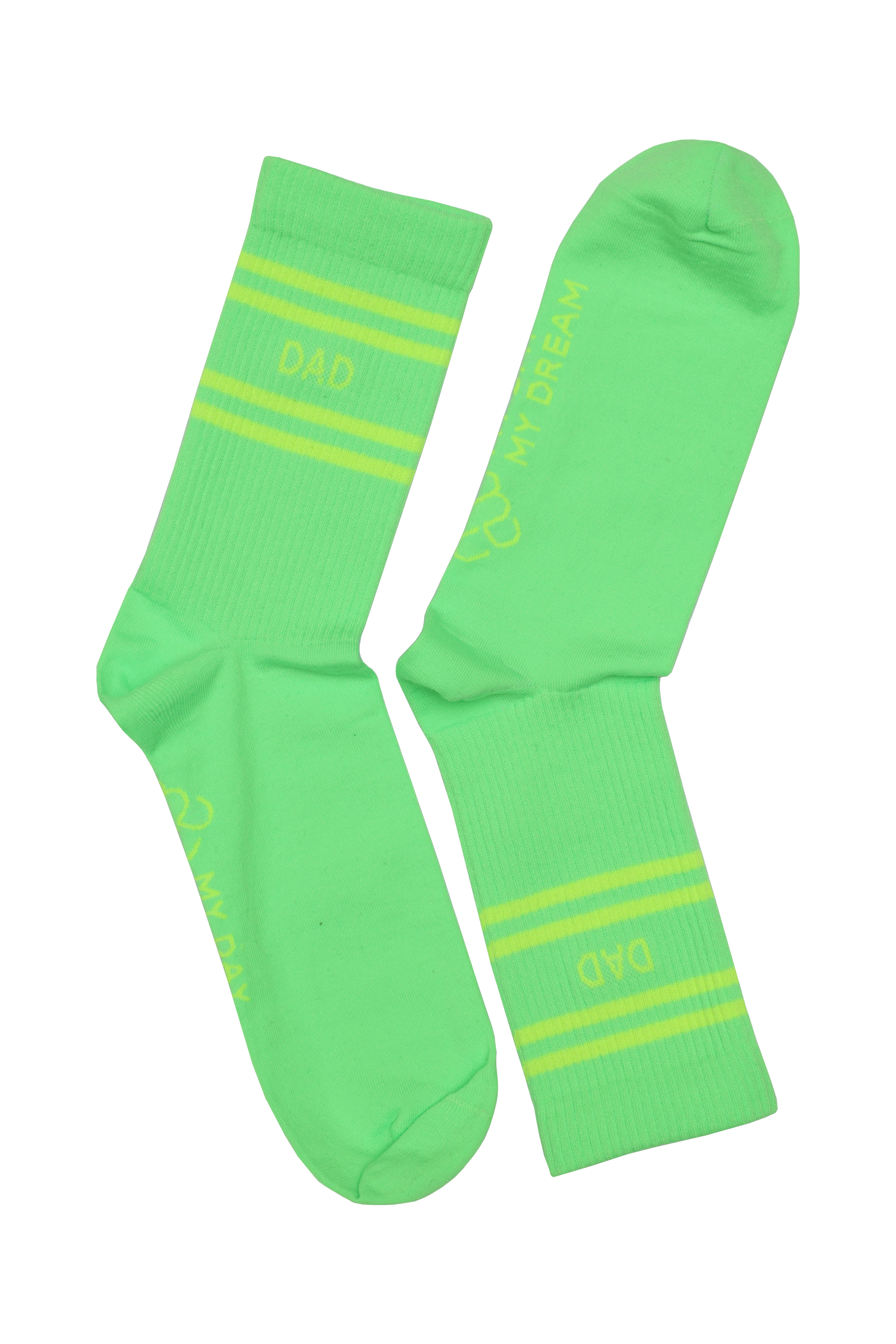 My Day My Dream Socken Strümpfe Neon Grün Dad 43-46