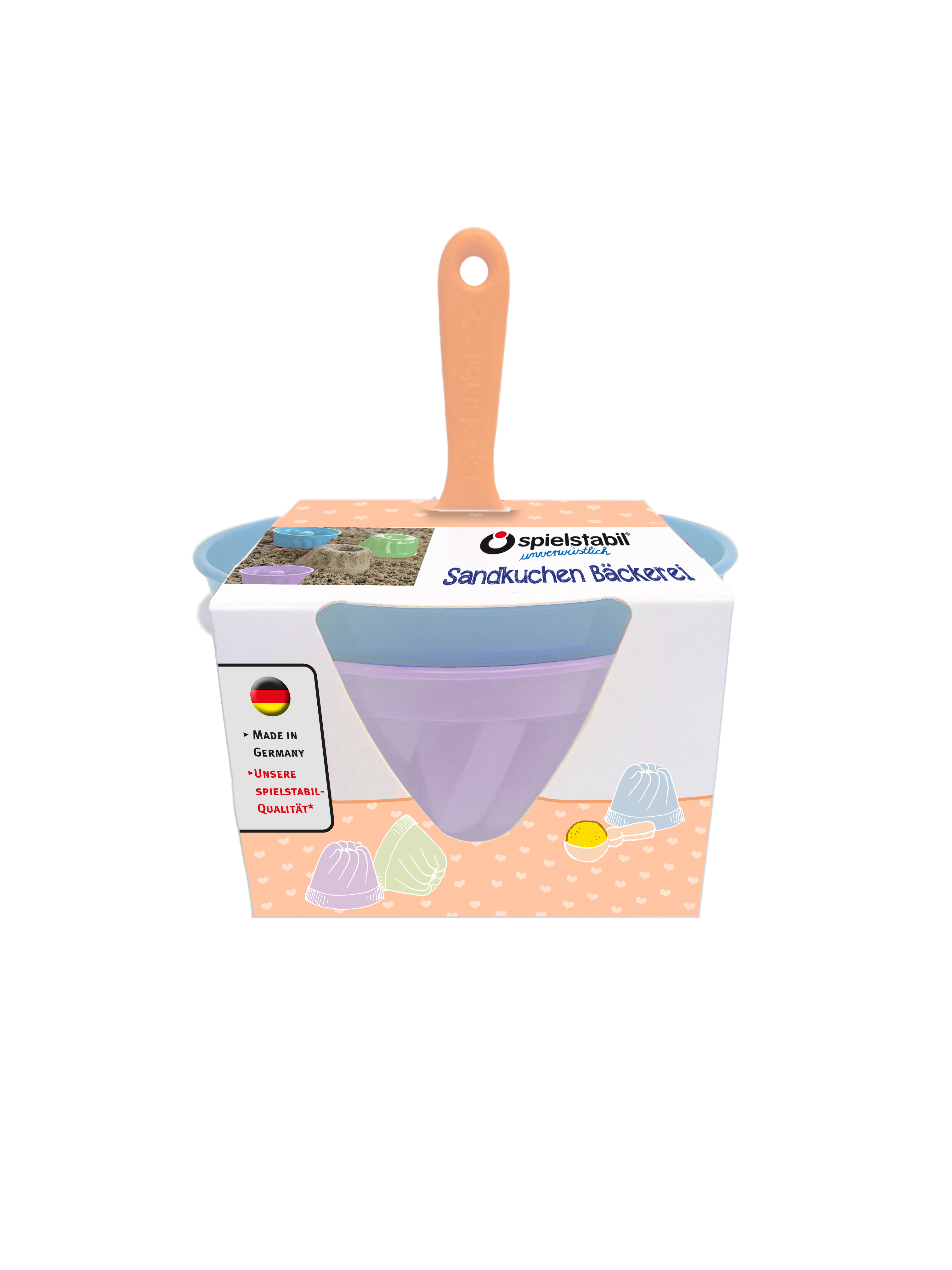 Spielstabil Sandkuchen Bäckerei 3 teilig Sandkastenspielzeug pastell