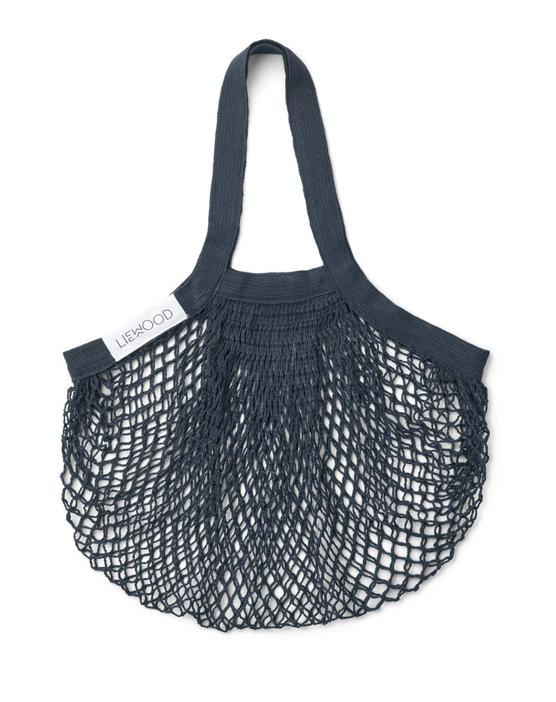 Liewood Einkaufsnetz aus Baumwolle Mesi mesh tote bag Midnight navy Blau