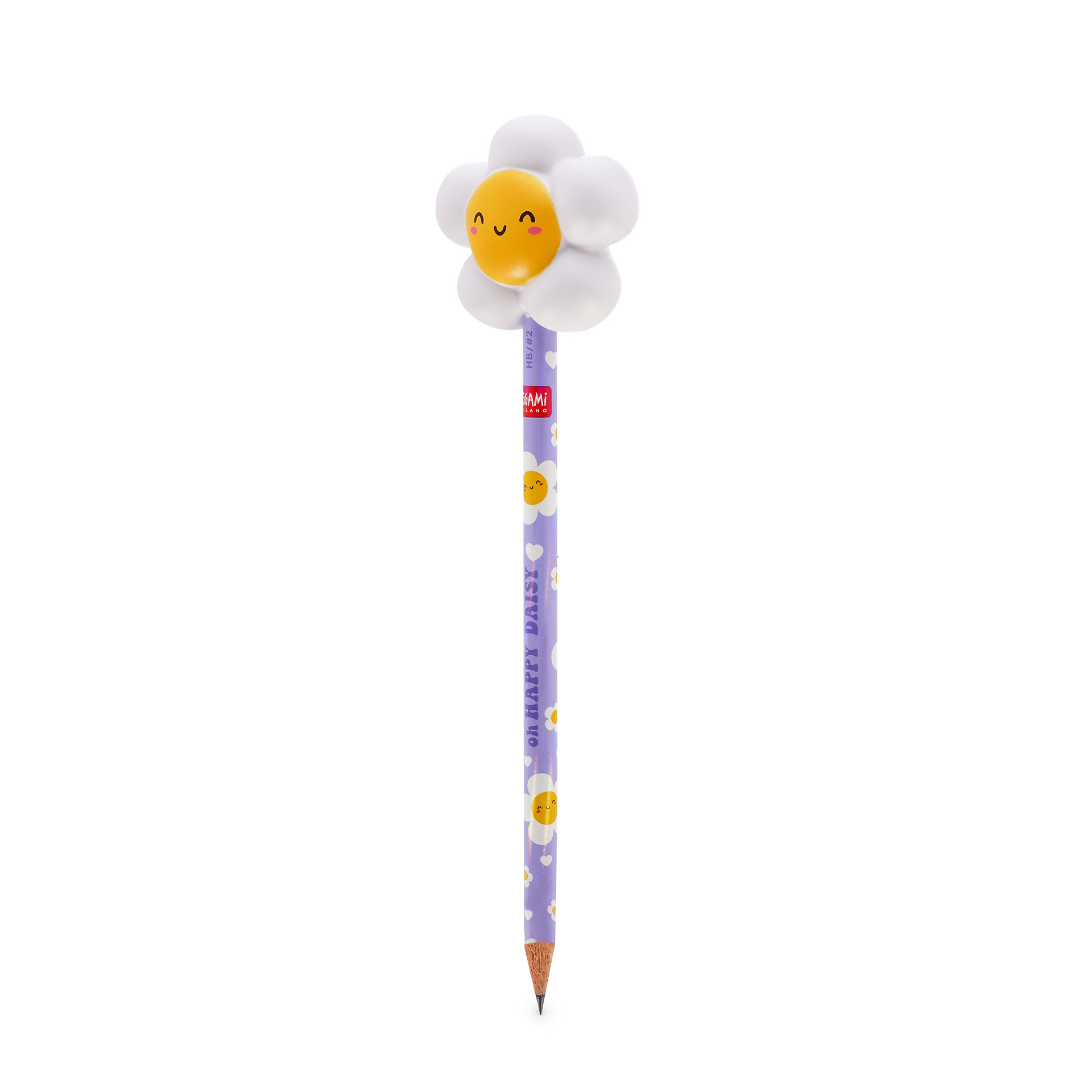 Legami Squeezies Anti-Stress-Bleistift Daisy Gänseblümchen