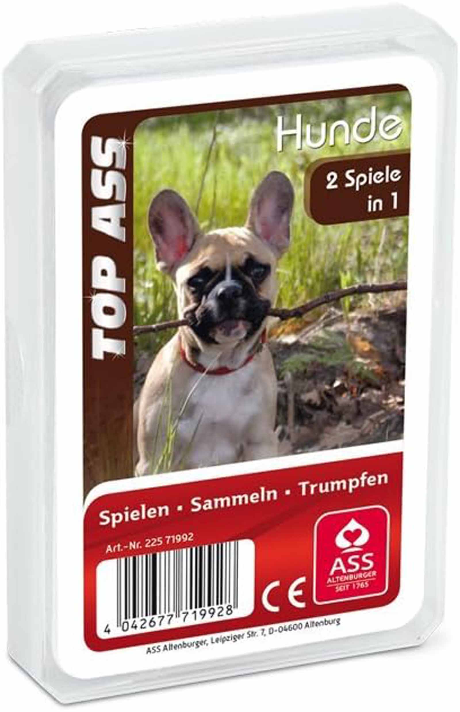 ASS Altenburger Kartenspiel 2 in 1 Quartett & Trumpf Hunde
