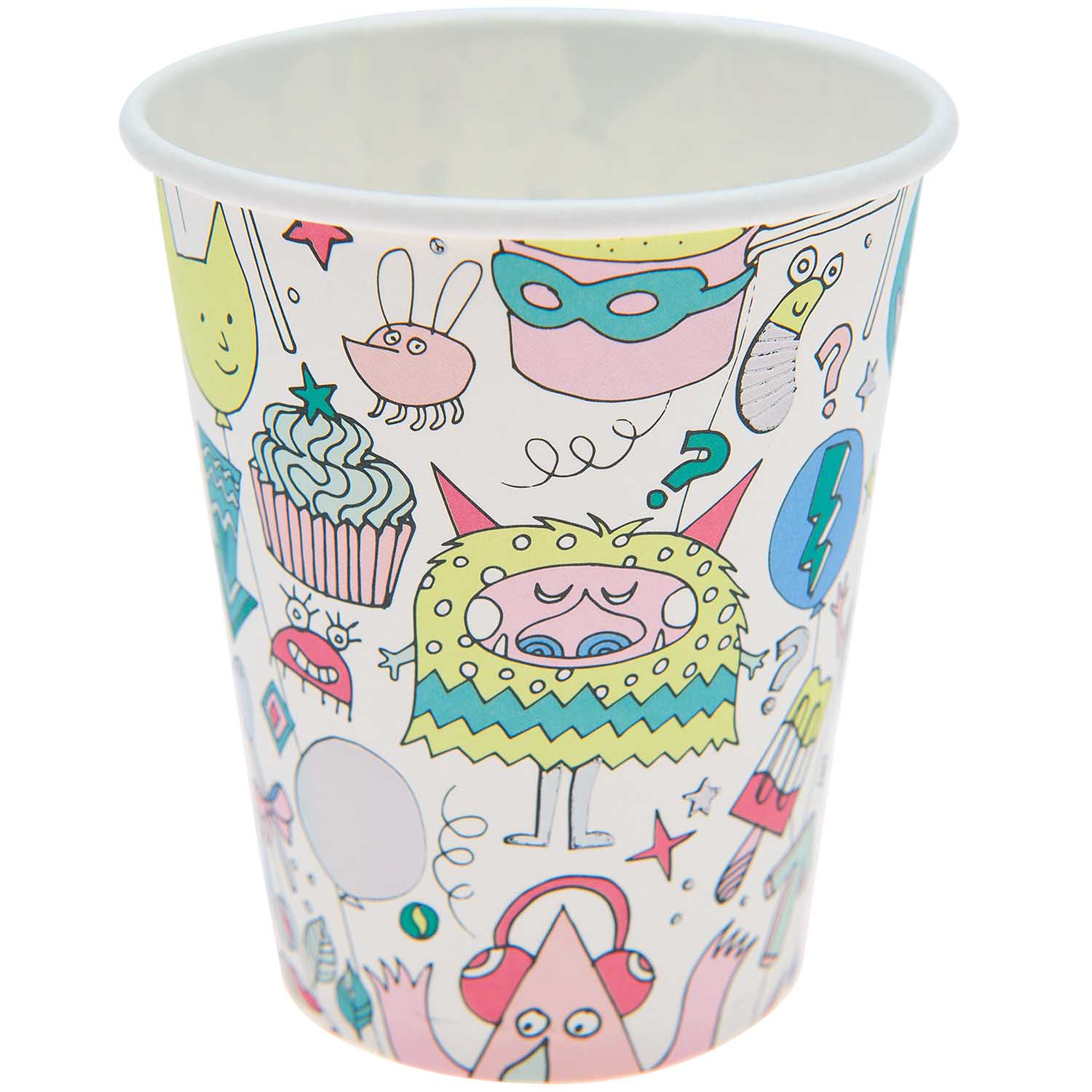 Rico Design Monster Party Pappbecher Partybecher, 12 Stück  200 ml