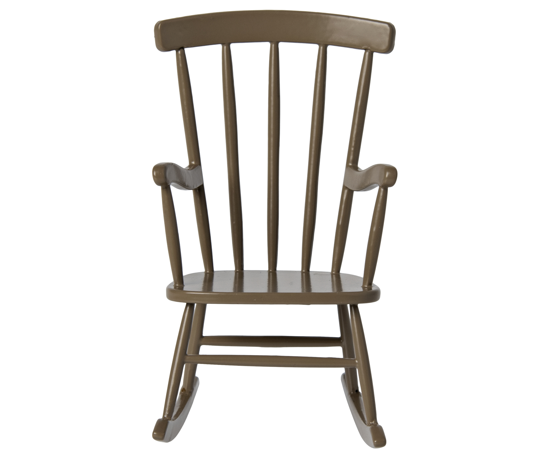 Maileg Schaukelstuhl aus Metall für das Puppenhaus Hellbraun