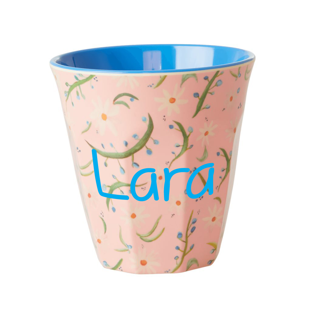 Elfenstall Rice Becher mit Wunsch-Namen personalisiert Medium Daisy Print