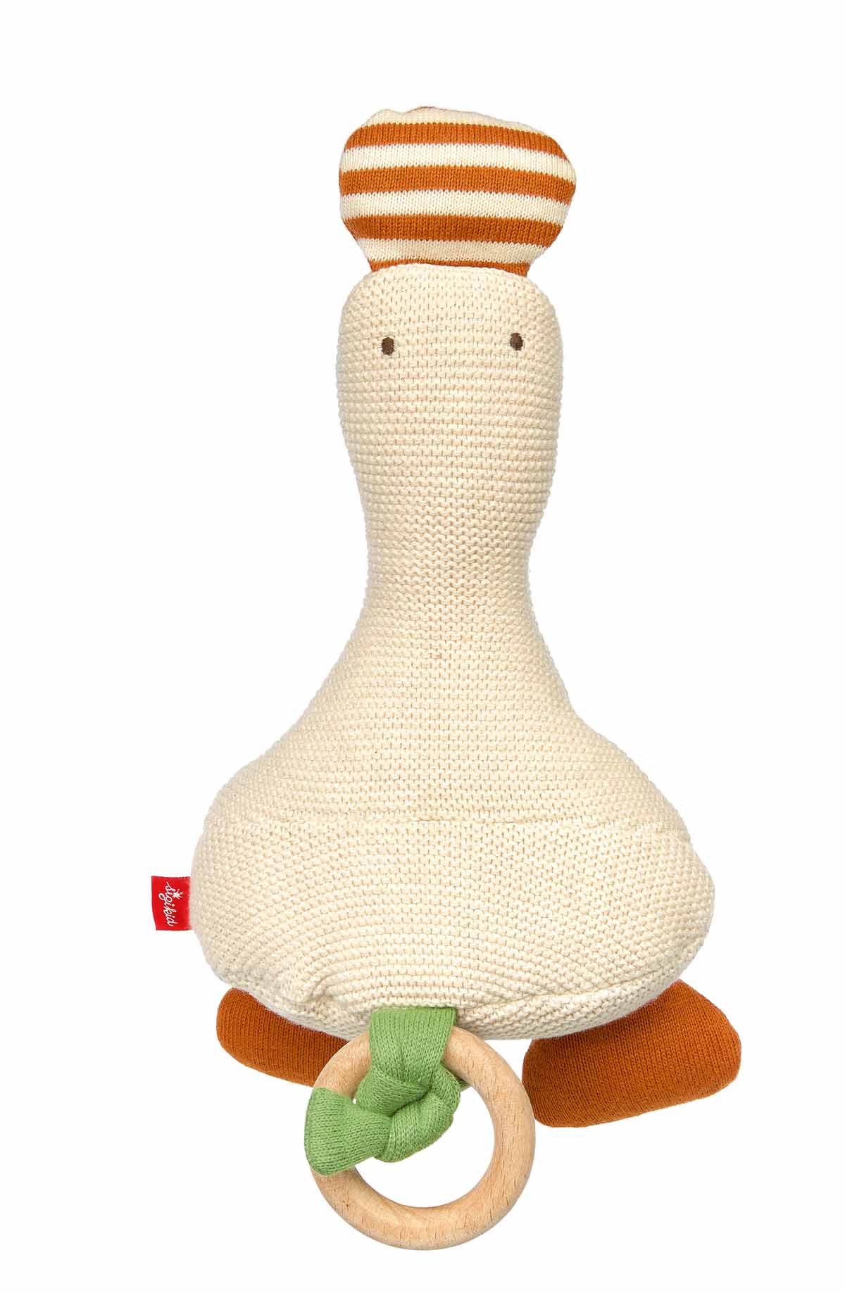 Sigikid Baby Strick Greifling Kuscheltier Gans